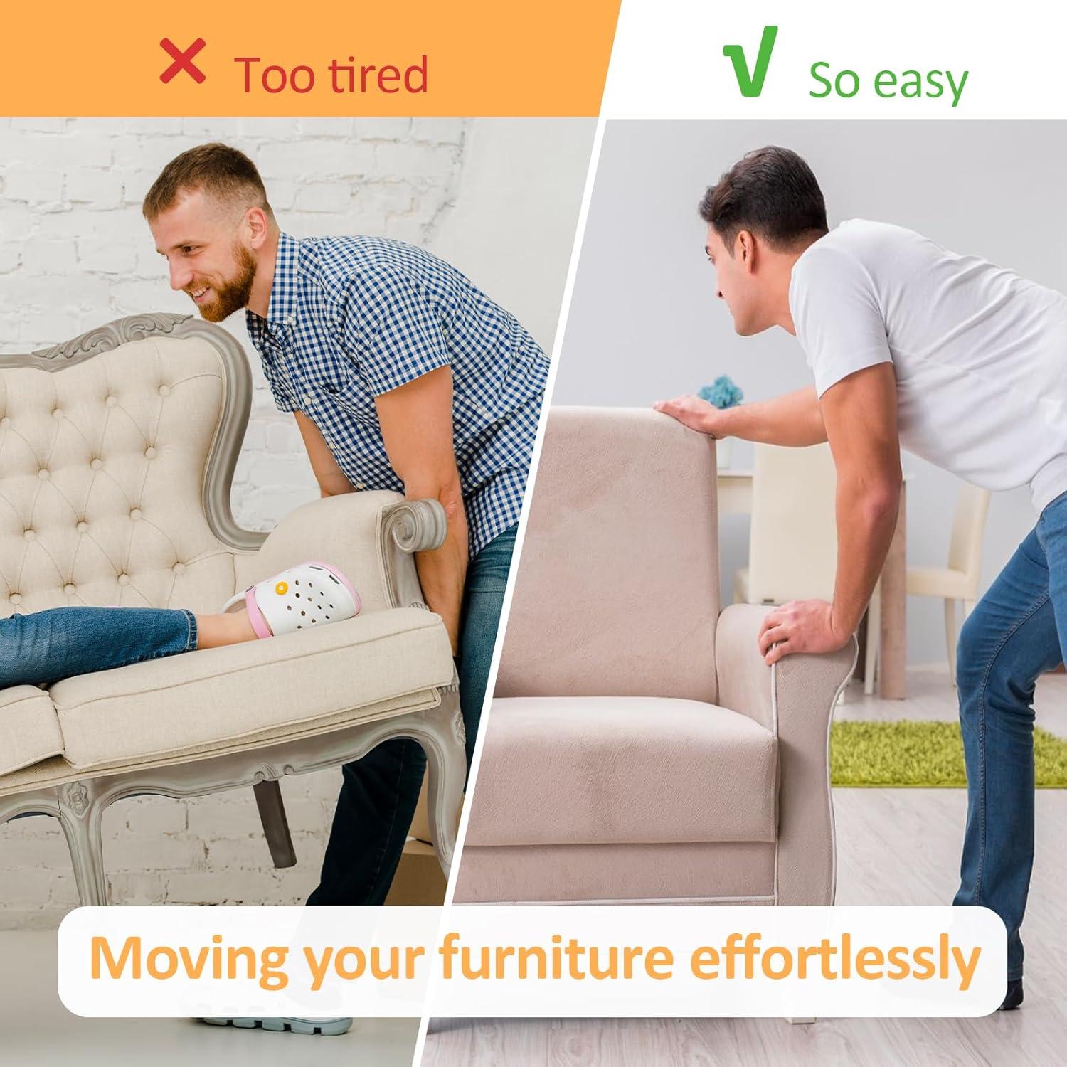 16 Deslizadores de Muebles Beige Autoadhesivos 4cm Reutilizables