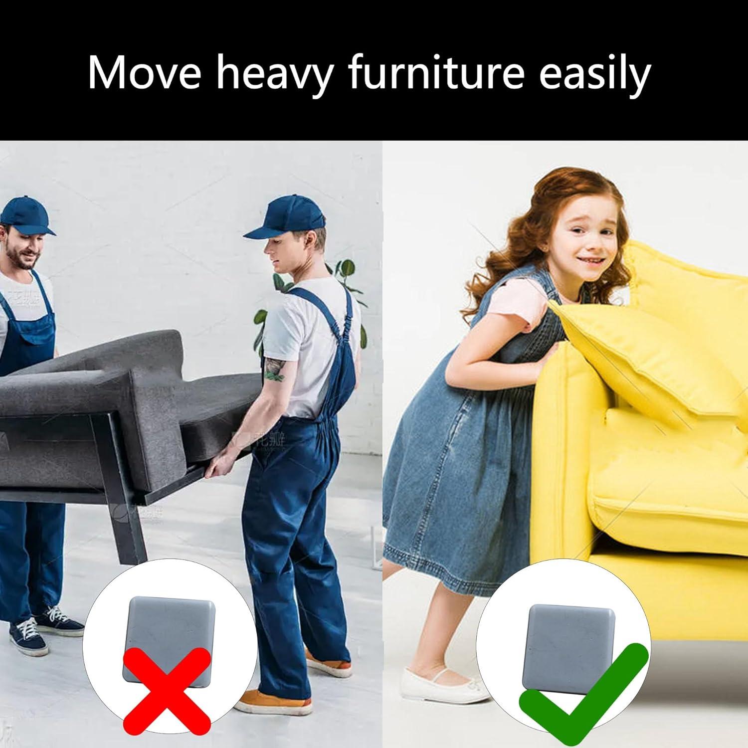 12 Almohadillas Deslizadoras de Muebles Teflón 38x38mm Bociloy