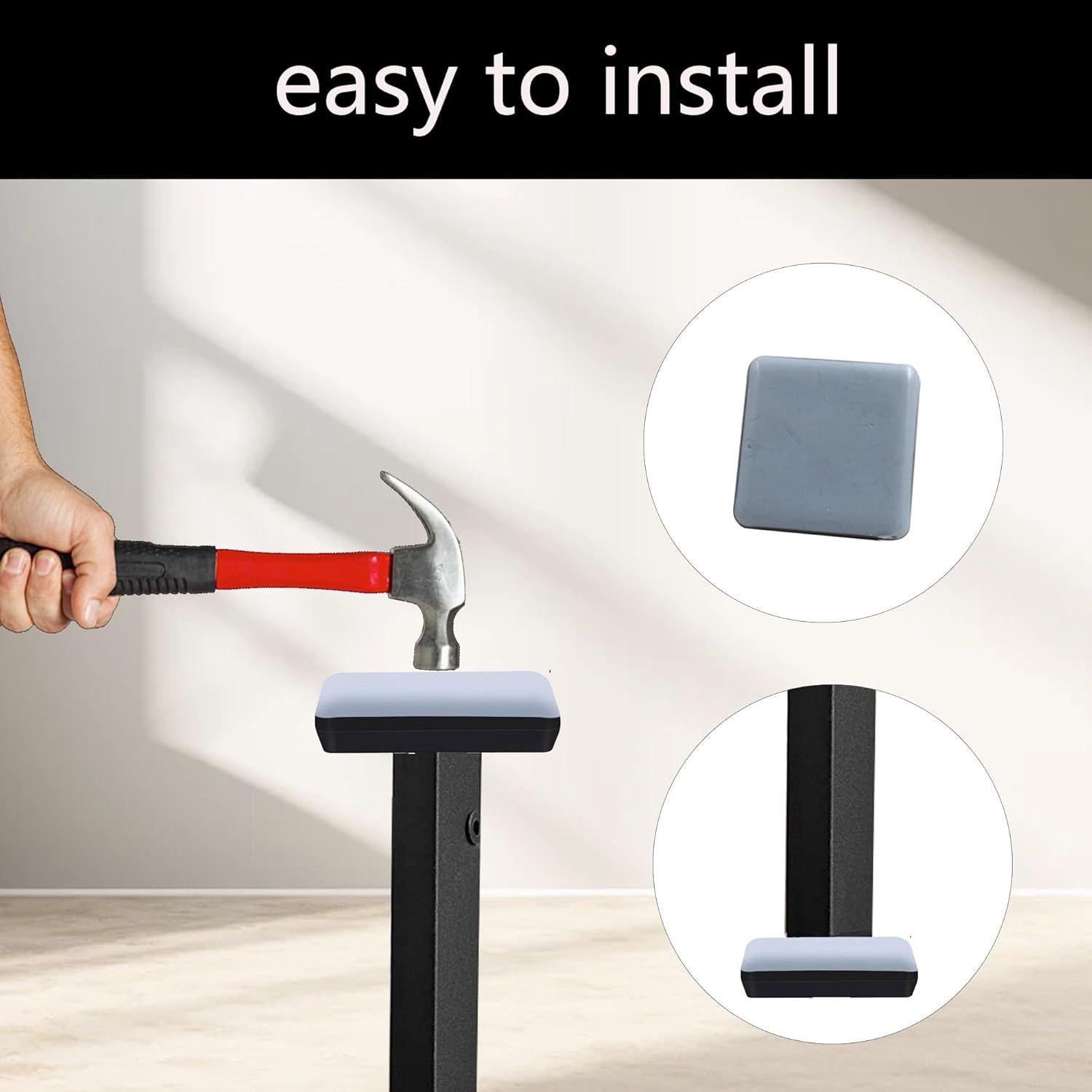 12 Almohadillas Deslizadoras de Muebles Teflón 38x38mm Bociloy