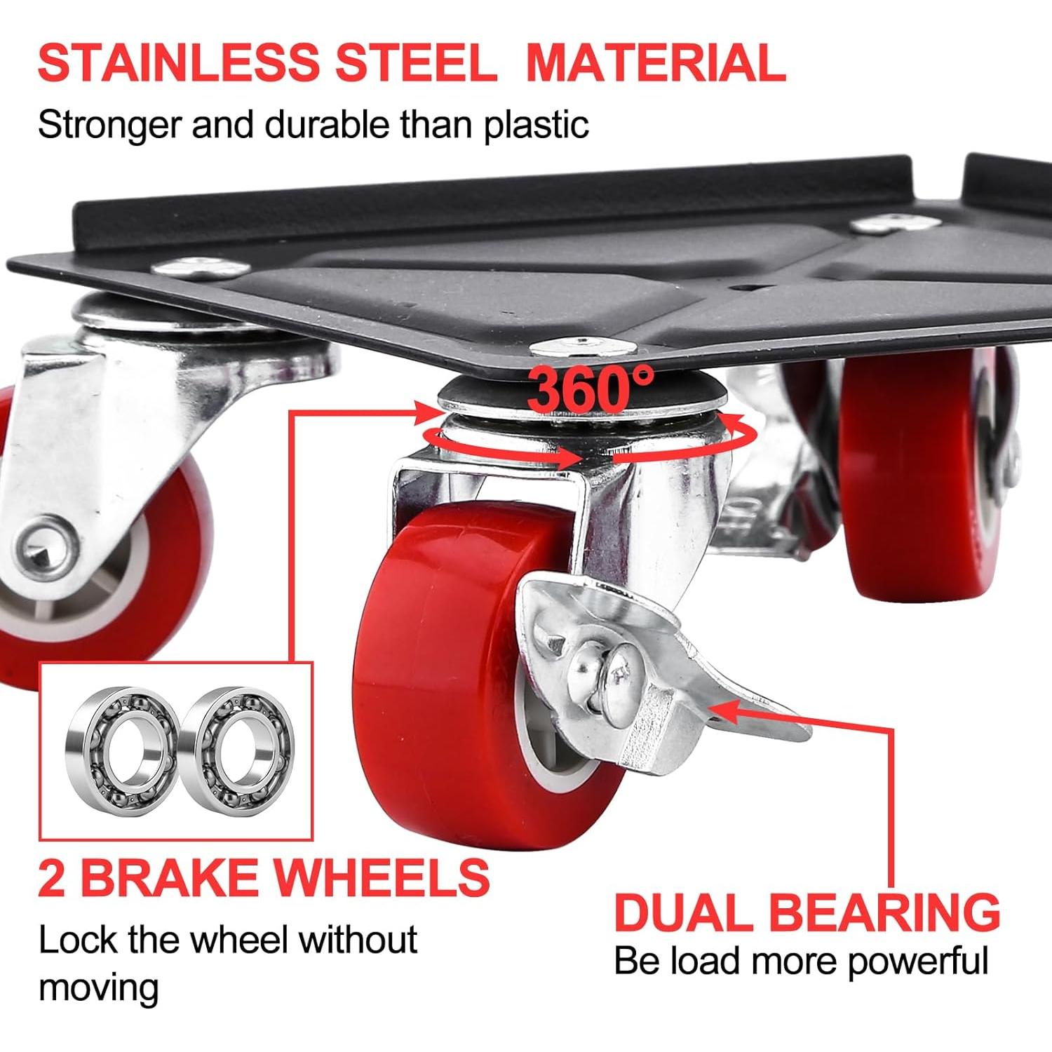 Carro de Mudanza OCGIG con Ruedas - 4 Paquetes, Carga 726kg