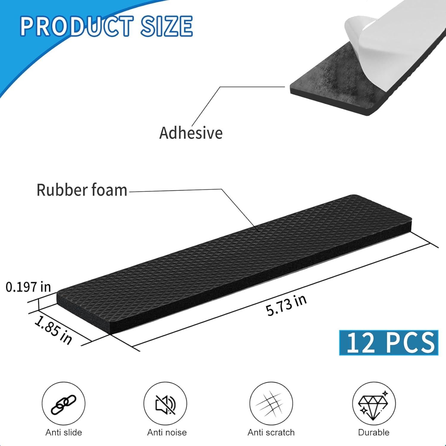 Almohadillas Antideslizantes WHTCHSU 12PCS 14.5x4.7cm