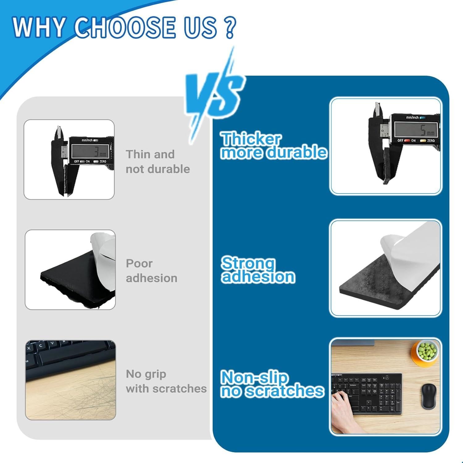 Almohadillas Antideslizantes WHTCHSU 12PCS 14.5x4.7cm