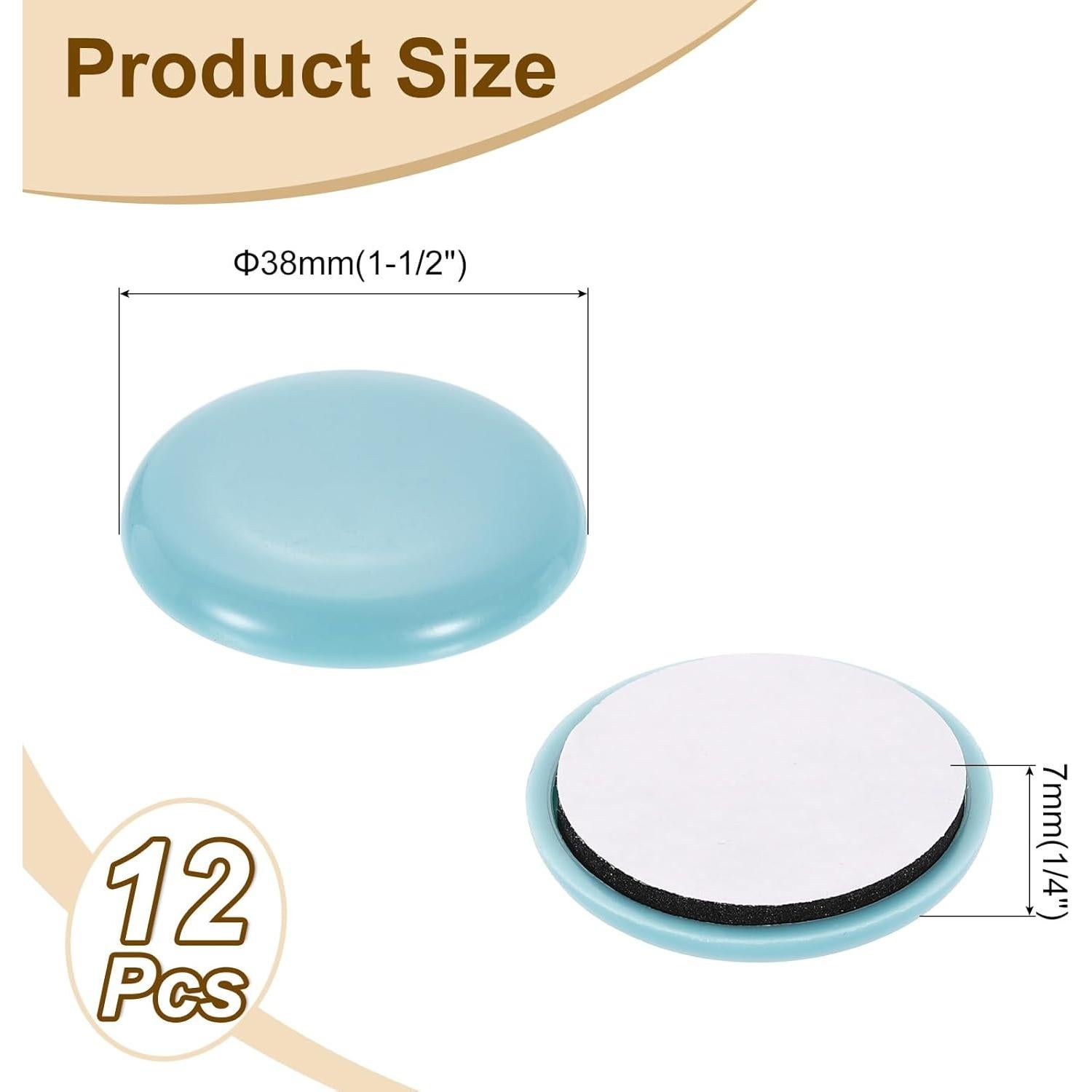 Deslizadores de Muebles Autoadhesivos uxcell 38mm - 12 Pcs