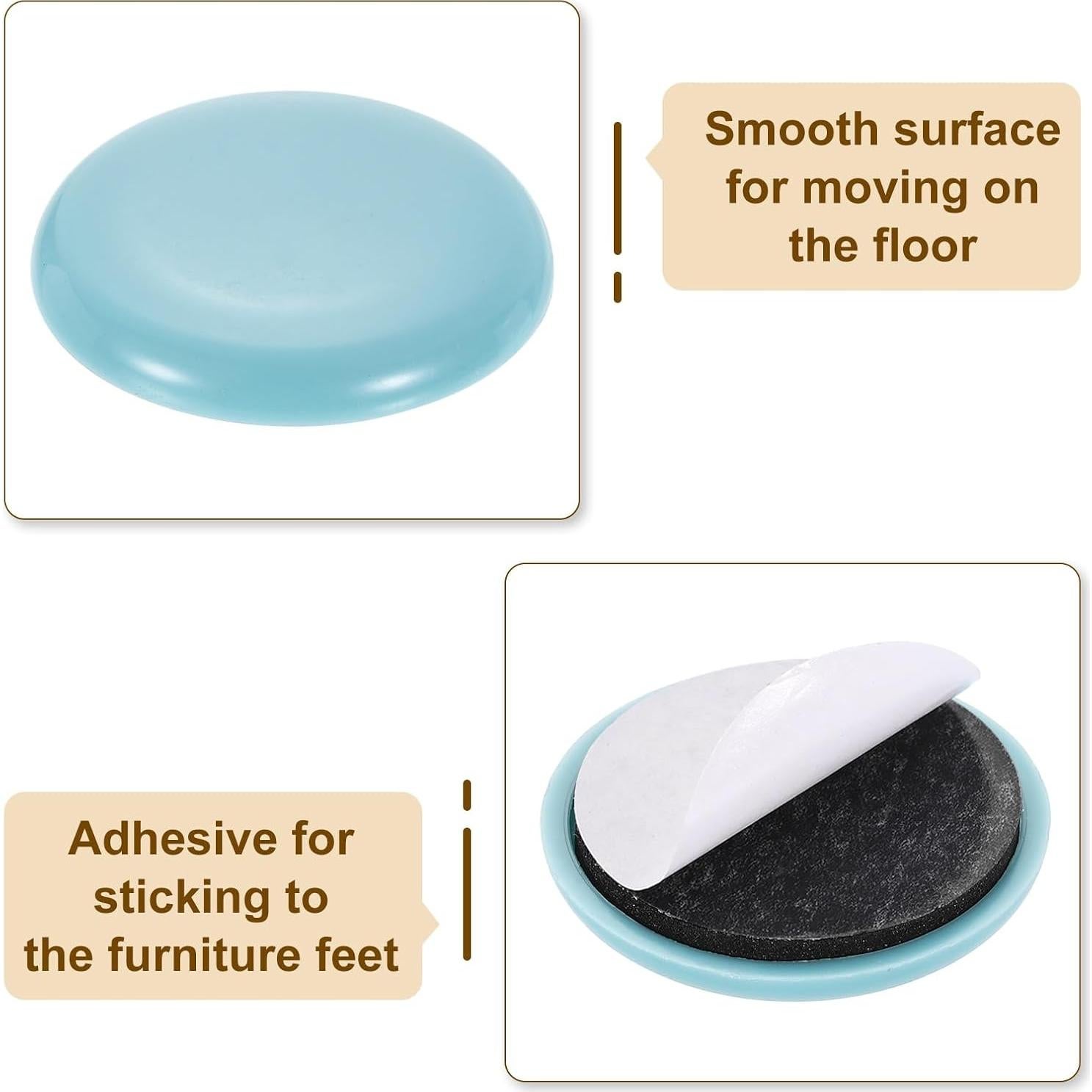 Deslizadores de Muebles Autoadhesivos uxcell 38mm - 12 Pcs