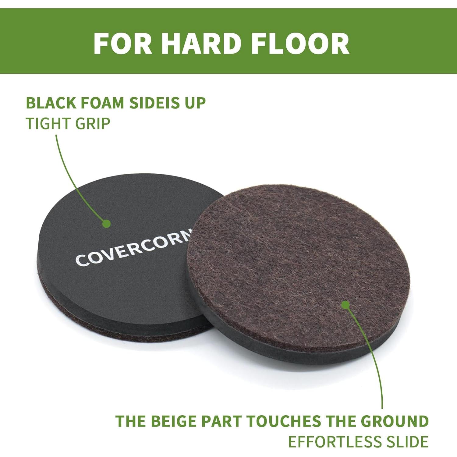 Deslizadores de Muebles 8 PCS COVERCORNER 3.5" y 4" Multi-Superficie