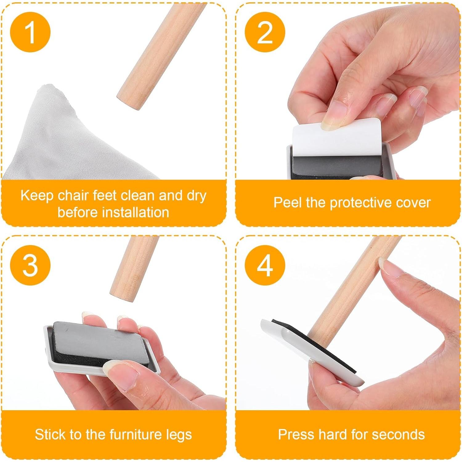 Deslizadores de Muebles Yolev 8 Piezas para Alfombra 5x1.8 cm