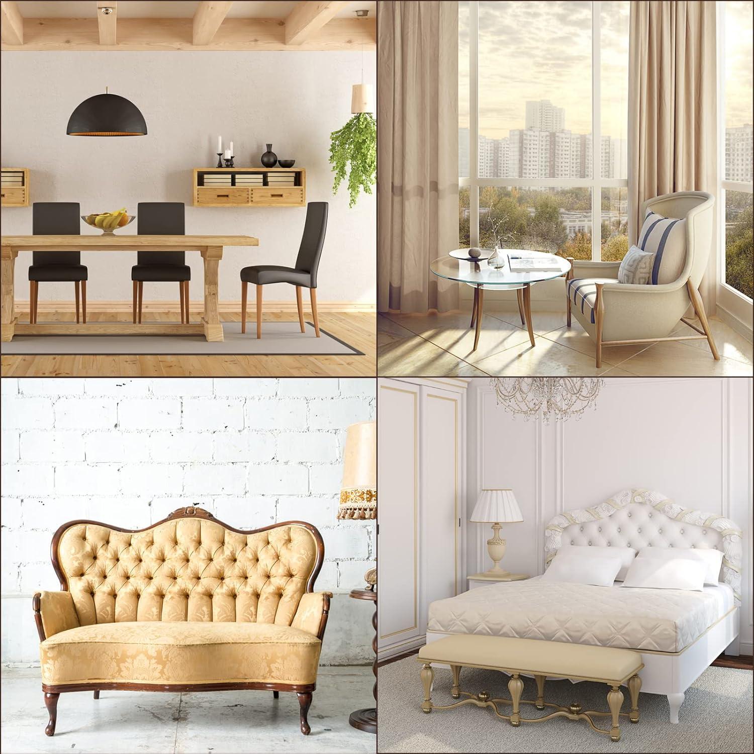 Pads de Fieltro Autoadhesivos uxcell 12.7x12.7cm 8Pcs Marrón