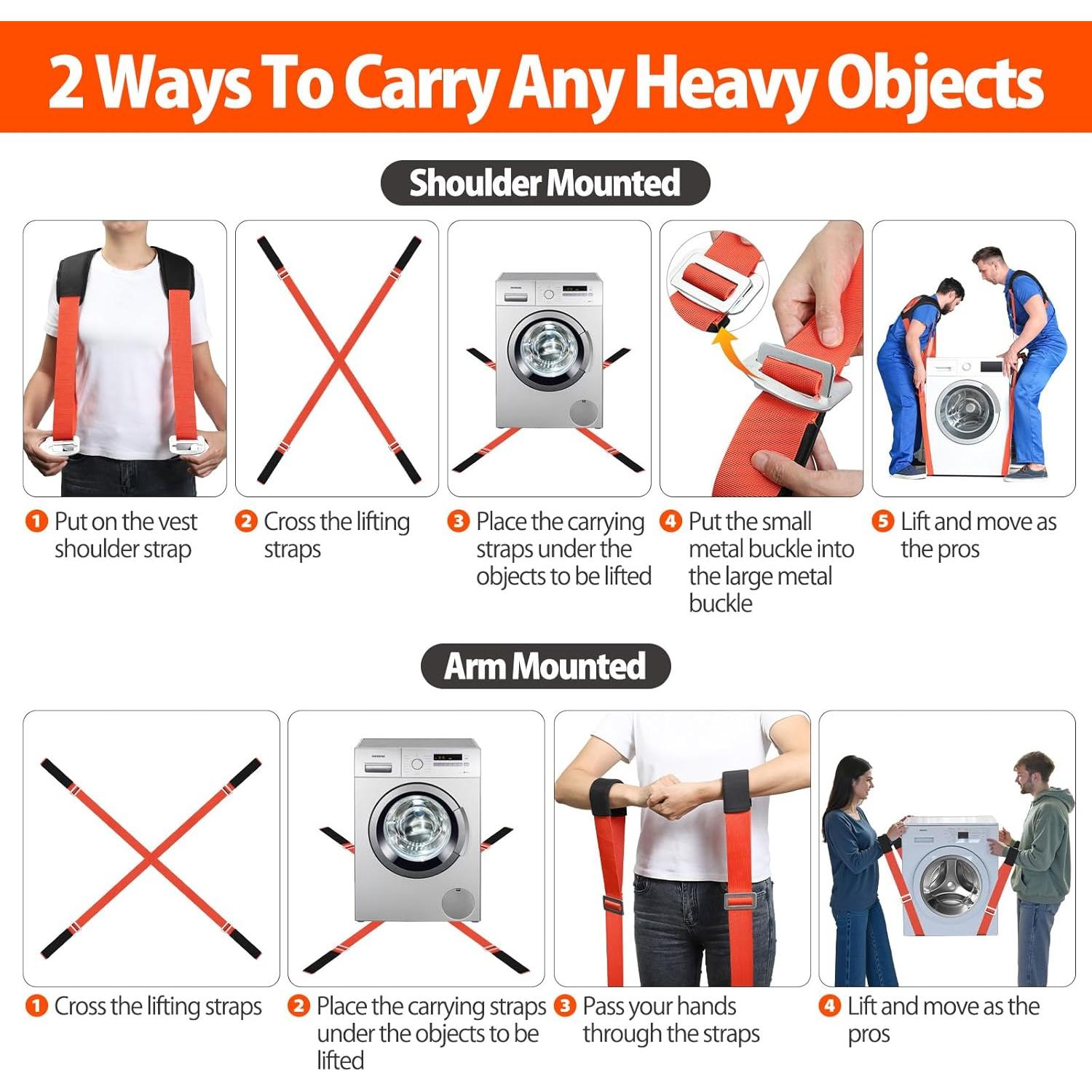 Correas de Mudanza HQQNUO MS, Ajustables 300 cm, 400 kg