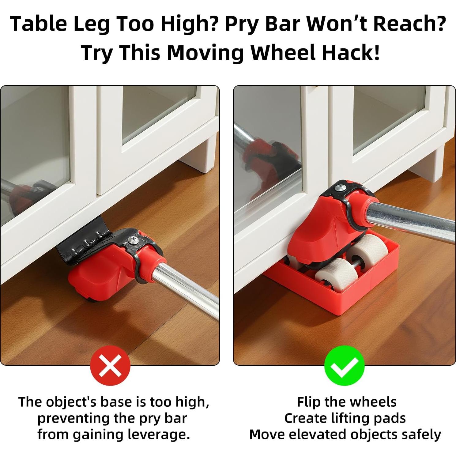 Juego de Elevadores de Muebles HQO LOVL con 4 Deslizadores