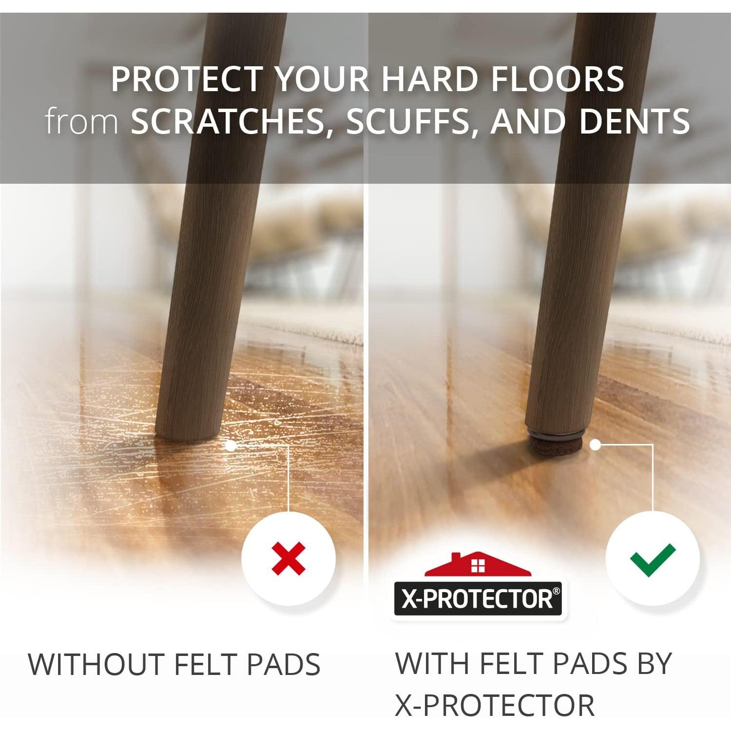 Protectores de Muebles de Fieltro Atornillables X-Protector 24 PCS