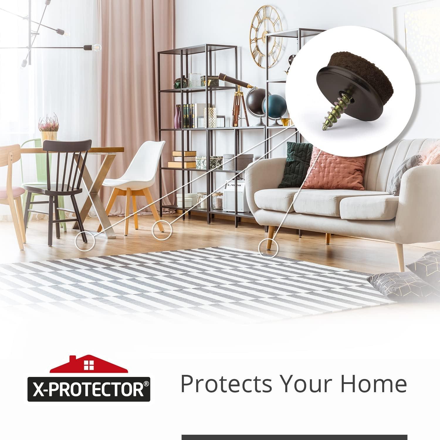 Protectores de Muebles de Fieltro Atornillables X-Protector 24 PCS