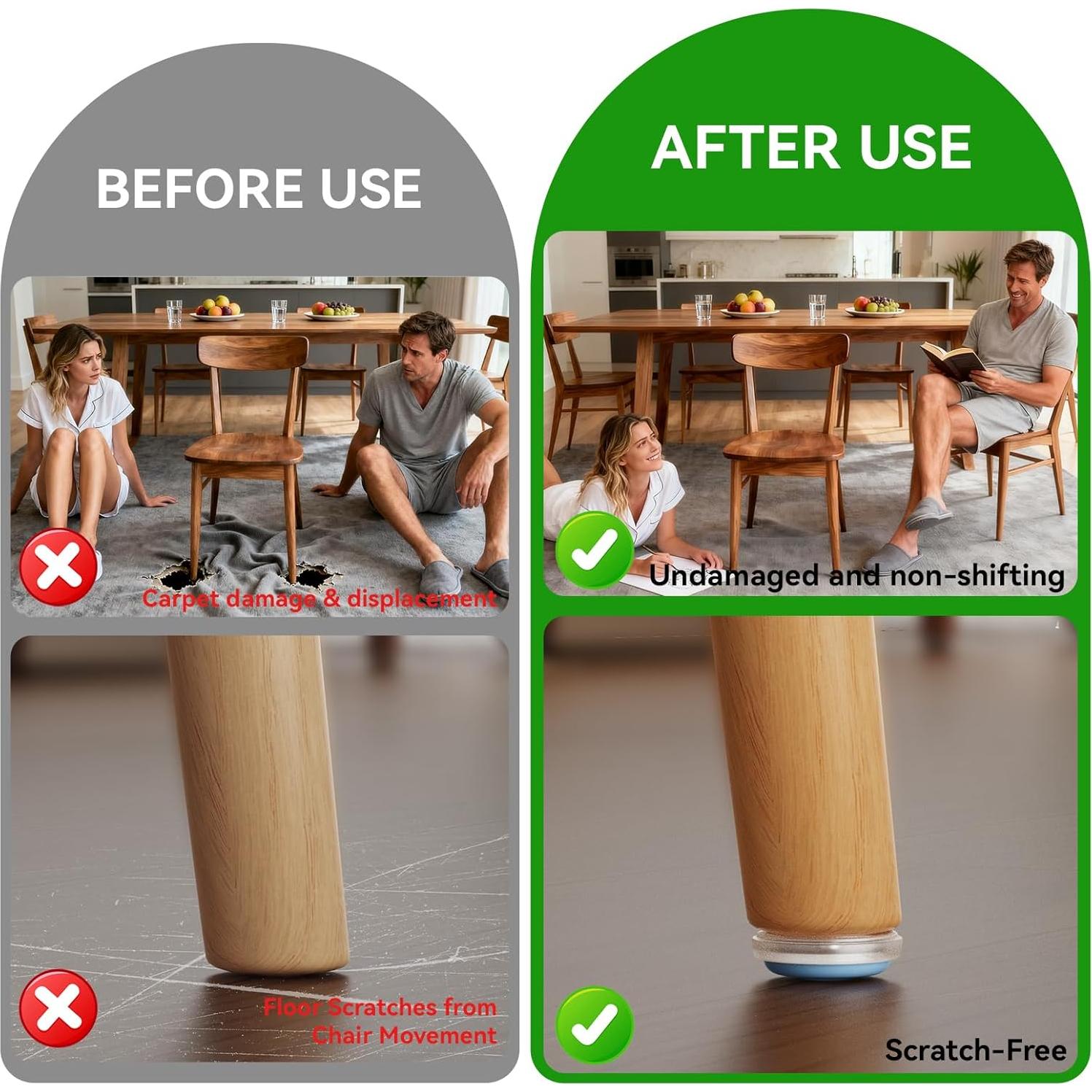 Deslizadores de Sillas ProtStorLife 16 Piezas Antirrasguños