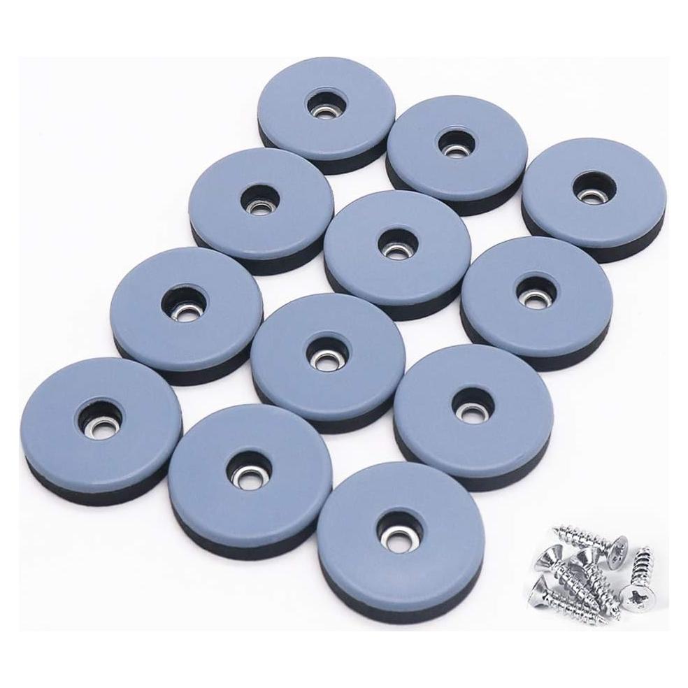 Deslizadores de Muebles de Teflón GINOYA 12pcs 38mm Reutilizables