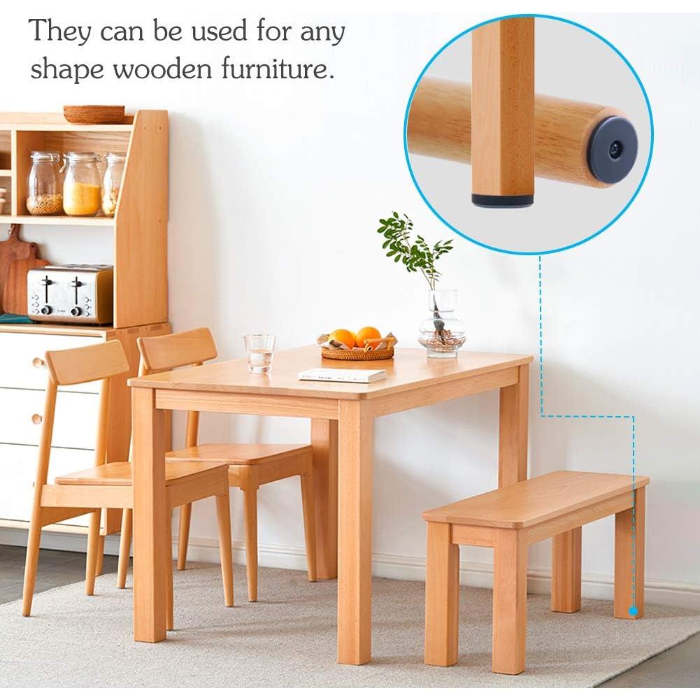 Deslizadores de Muebles de Teflón GINOYA 12pcs 38mm Reutilizables