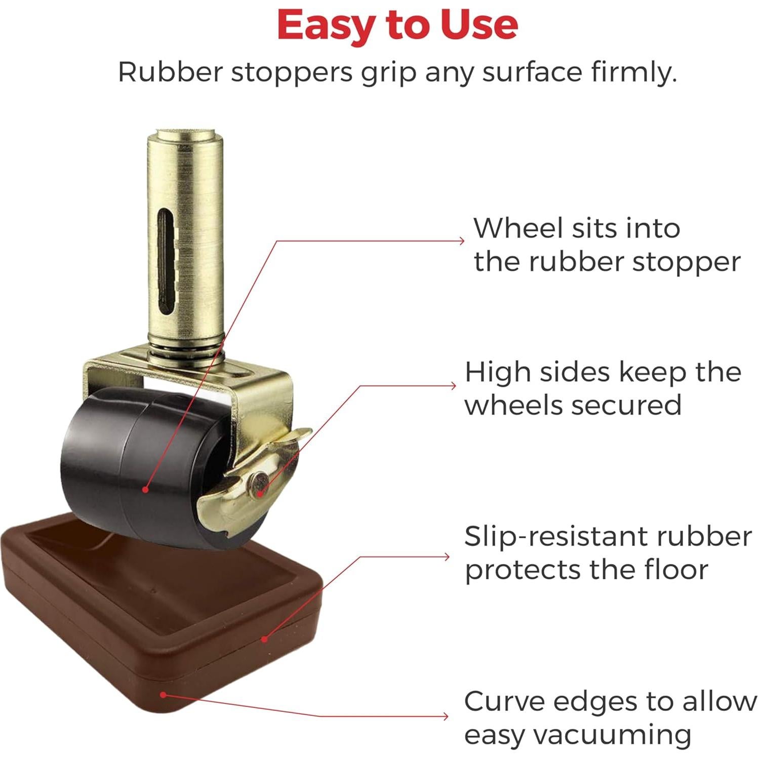 Tapones Antideslizantes SlipToGrip para Muebles - 4 Unidades