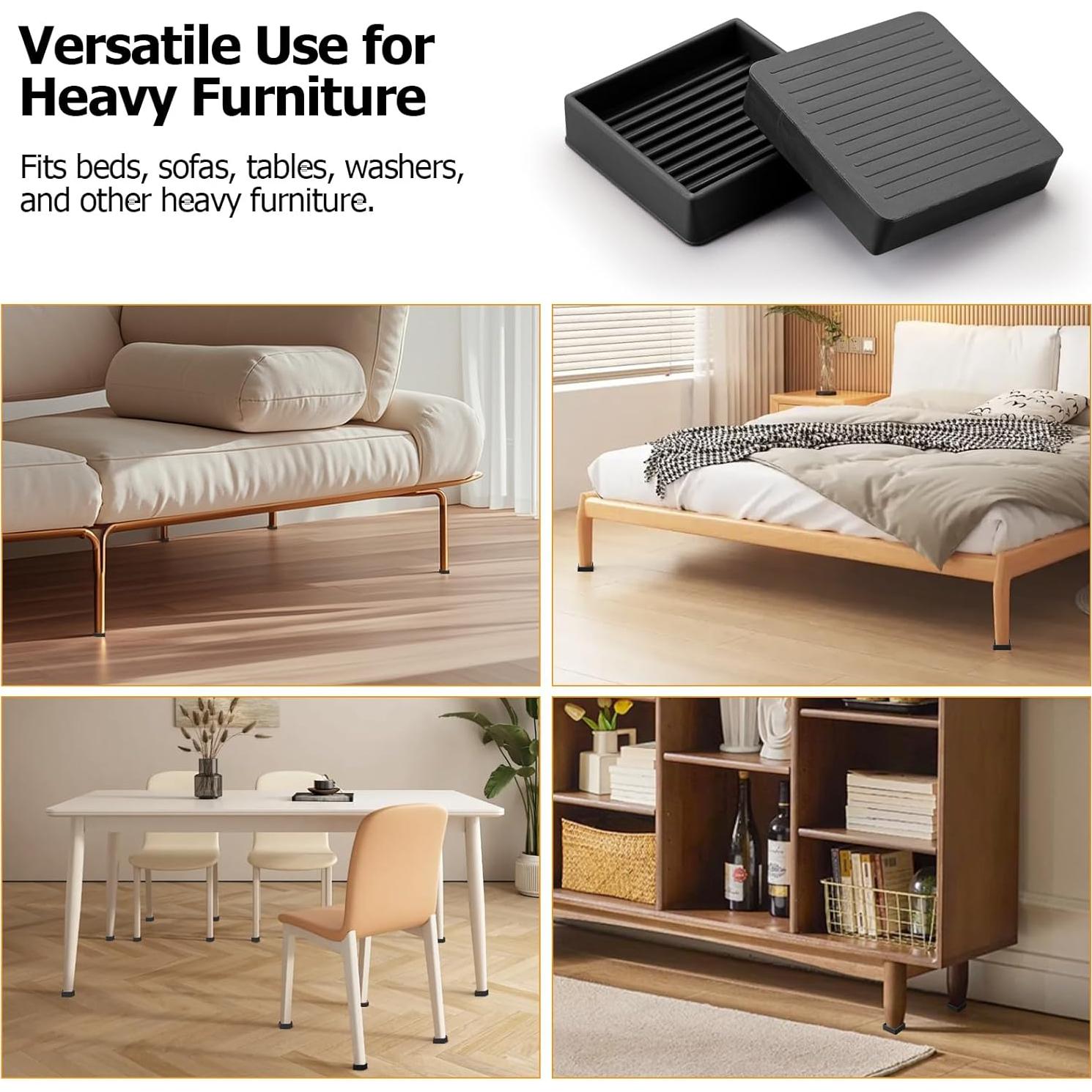 Almohadillas Antideslizantes de Mueble FurniMate 2" Cuadradas 4PCS