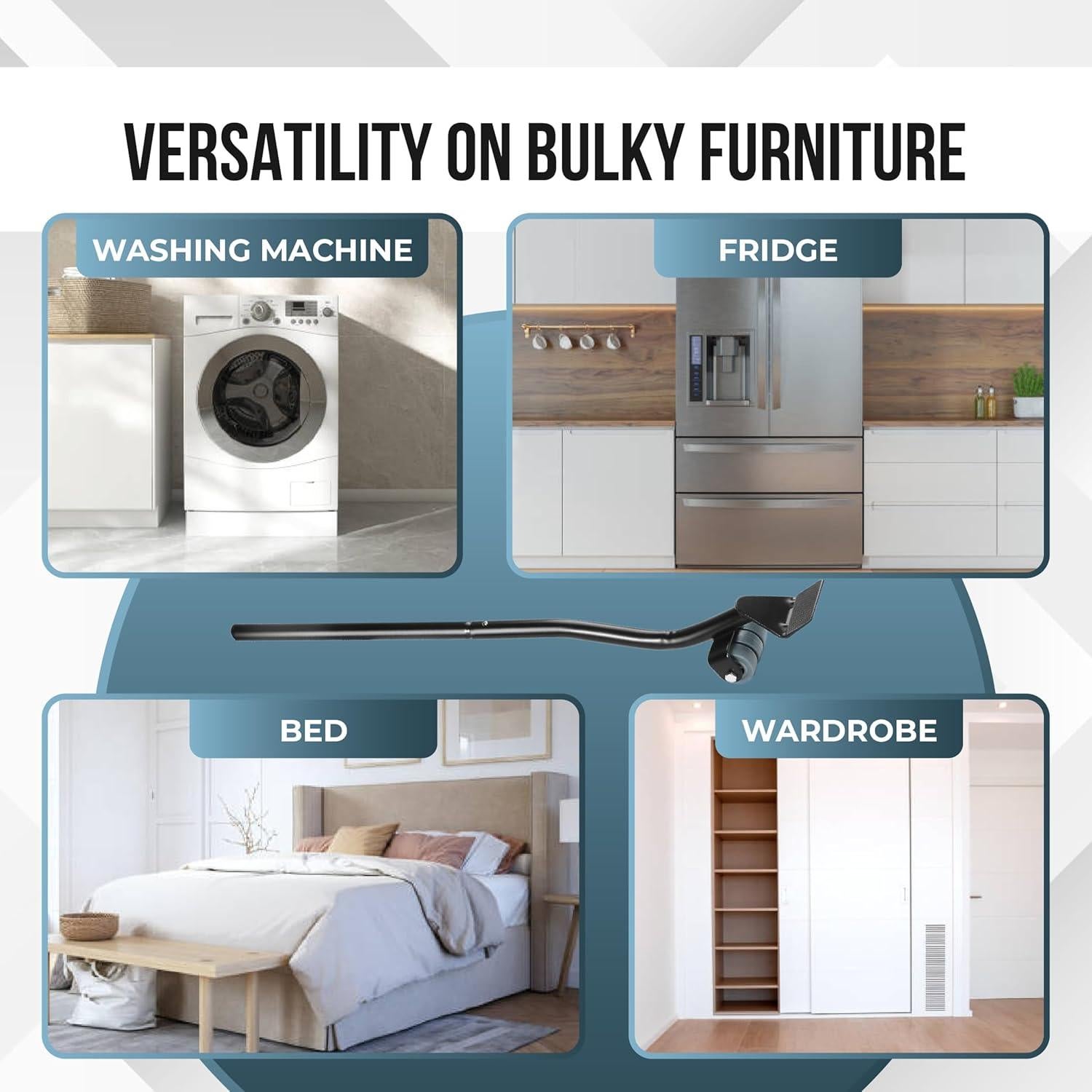 Juego de Herramientas para Levantar Muebles Talime - Palanca de Acero 250 kg