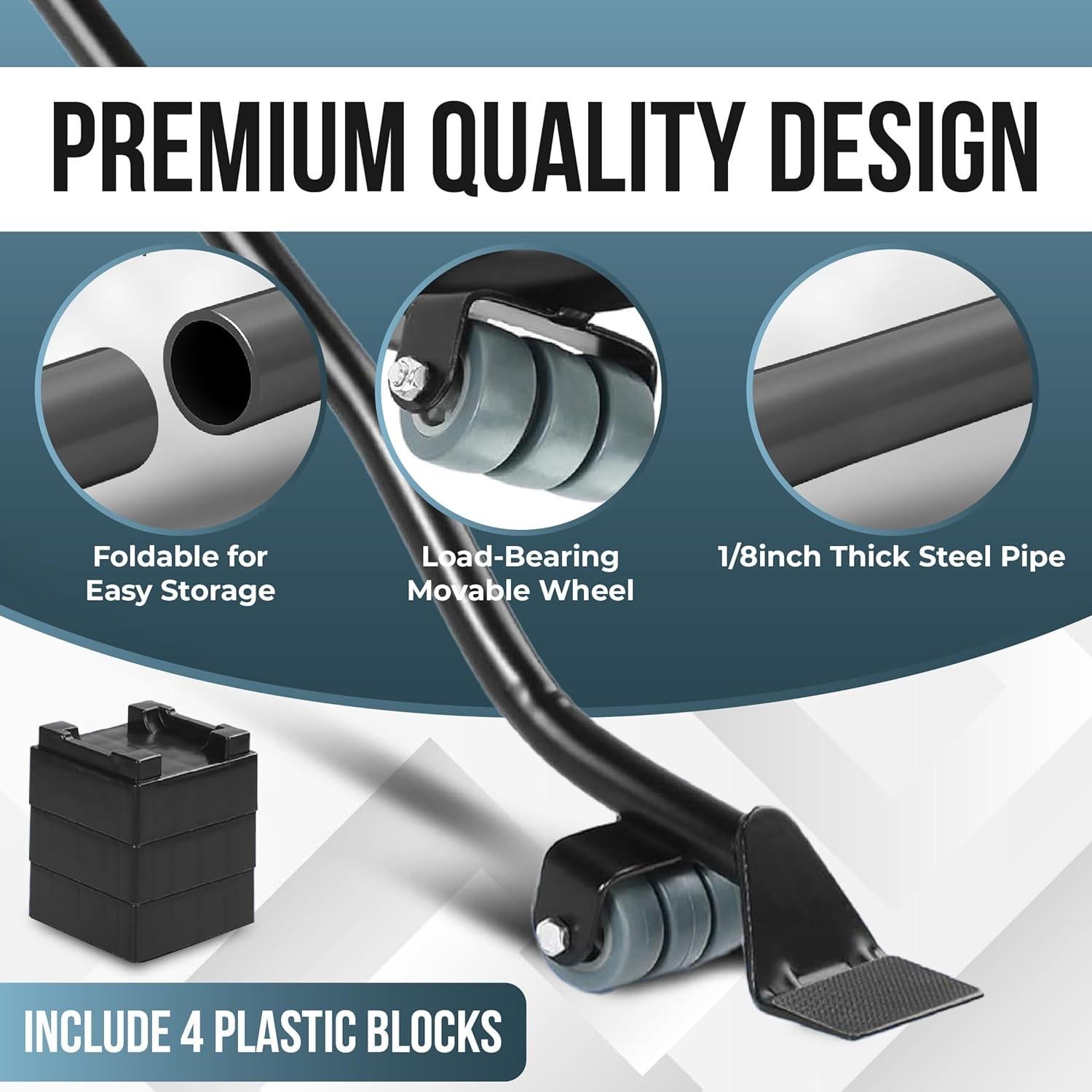 Juego de Herramientas para Levantar Muebles Talime - Palanca de Acero 250 kg