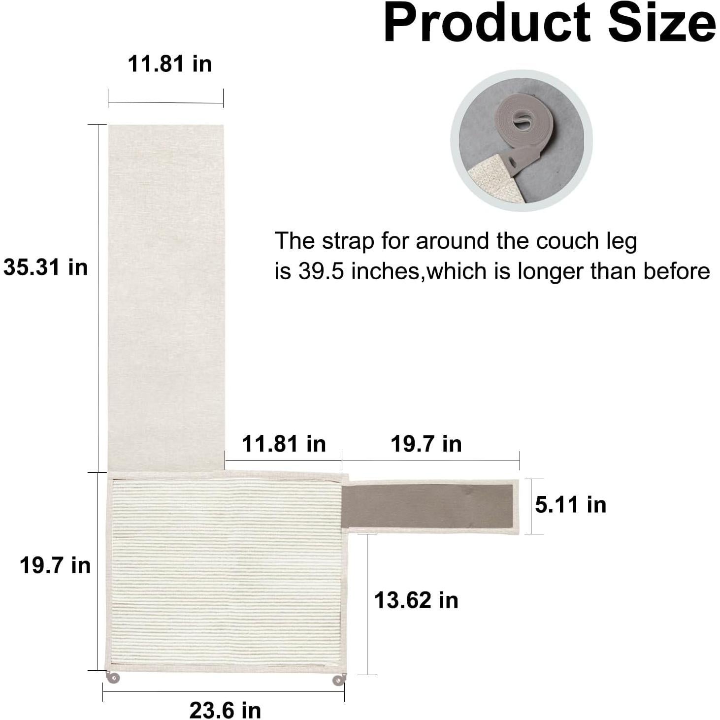 Protector de Sofá Oroonoko contra Arañazos de Gato 60x50cm Beige