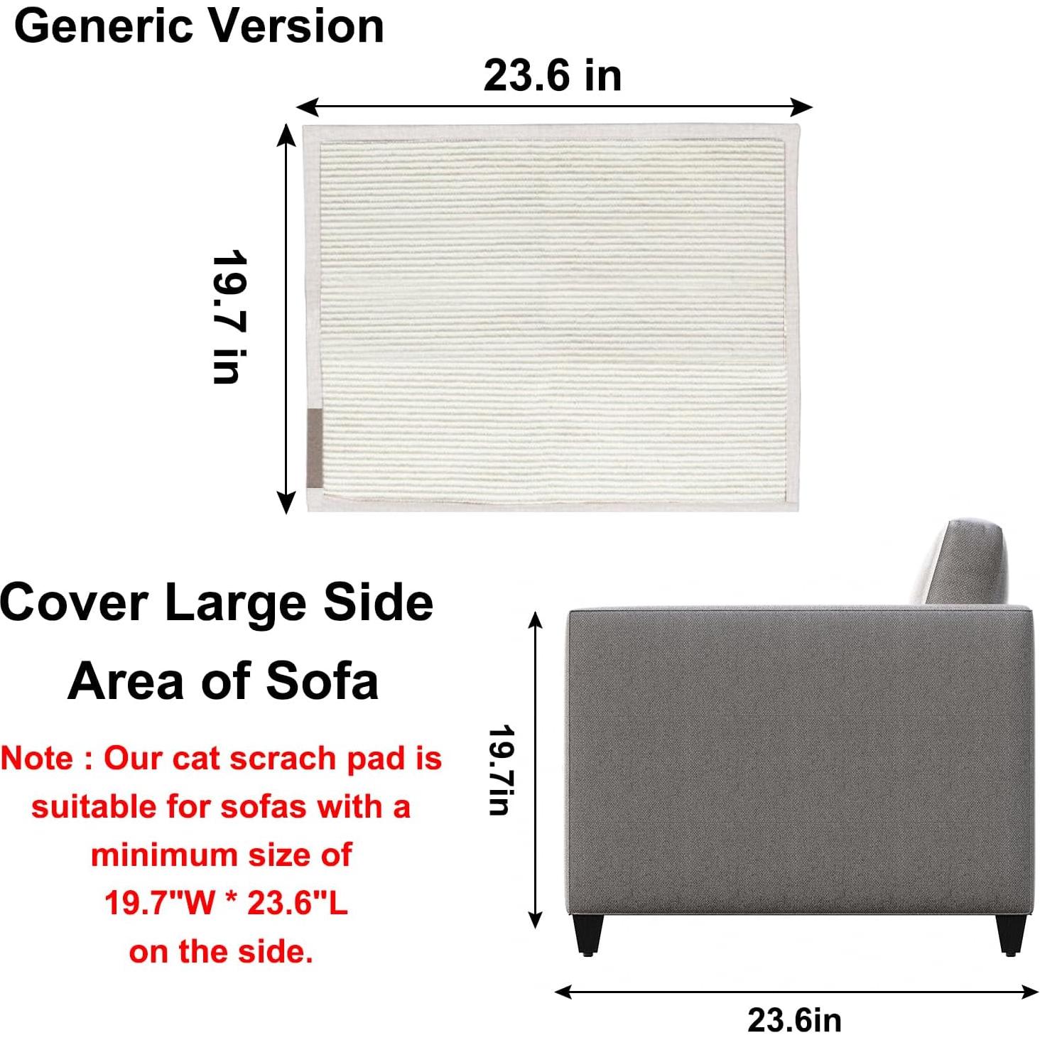 Protector de Sofá Oroonoko contra Arañazos de Gato 60x50cm Beige