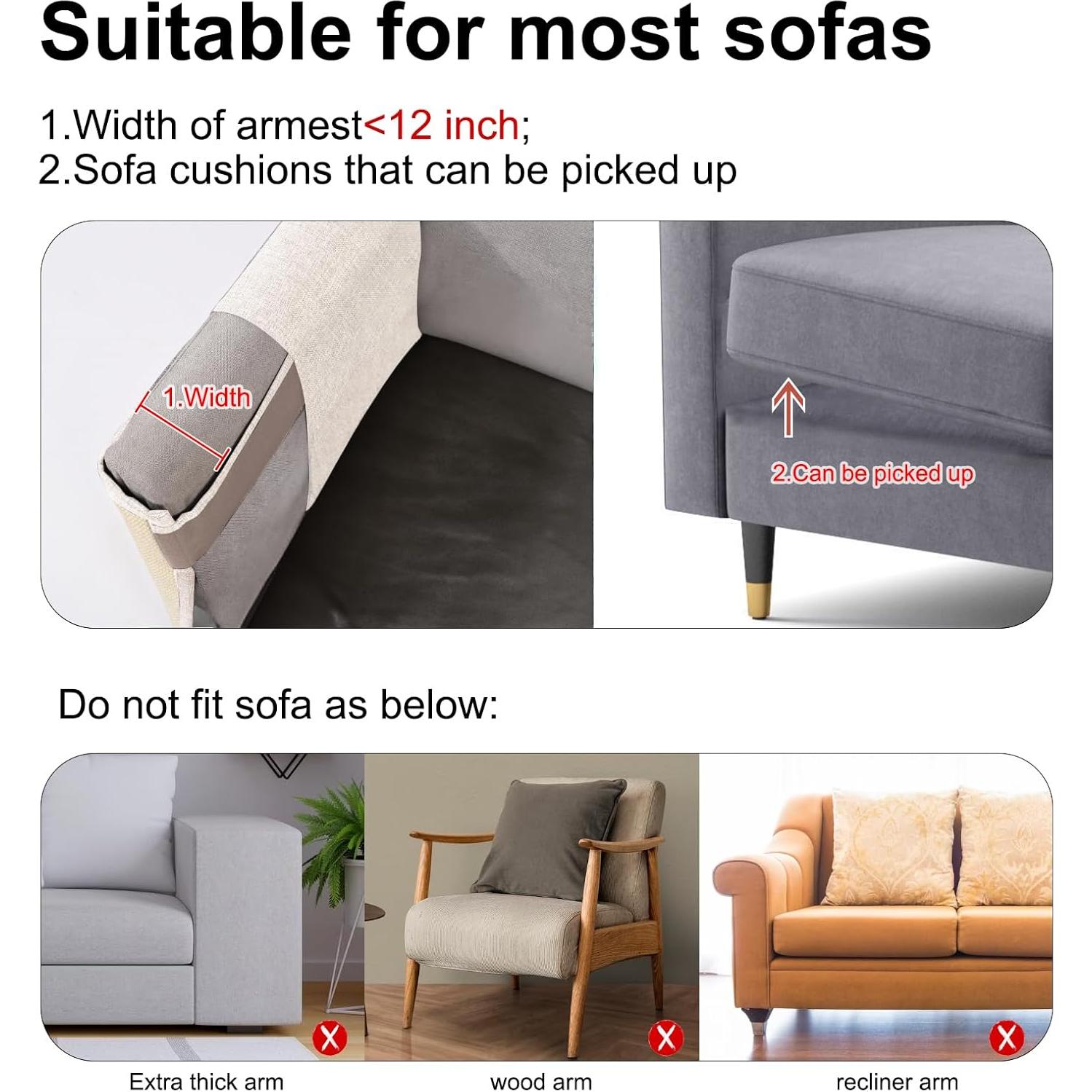 Protector de Sofá Oroonoko contra Arañazos de Gato 60x50cm Beige