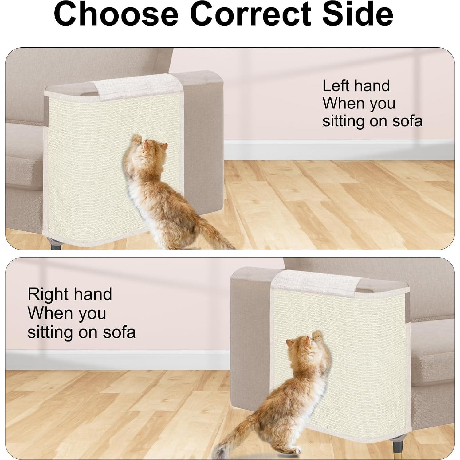 Protector de Sofá Oroonoko contra Arañazos de Gato 60x50cm Beige