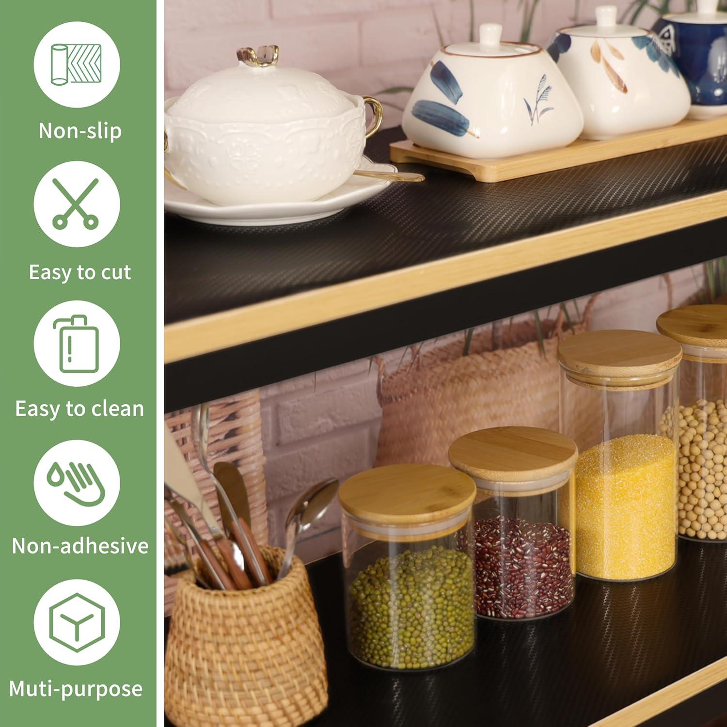 Forro de Estantería Wohomuke 38 cm x 6 m EVA Antideslizante