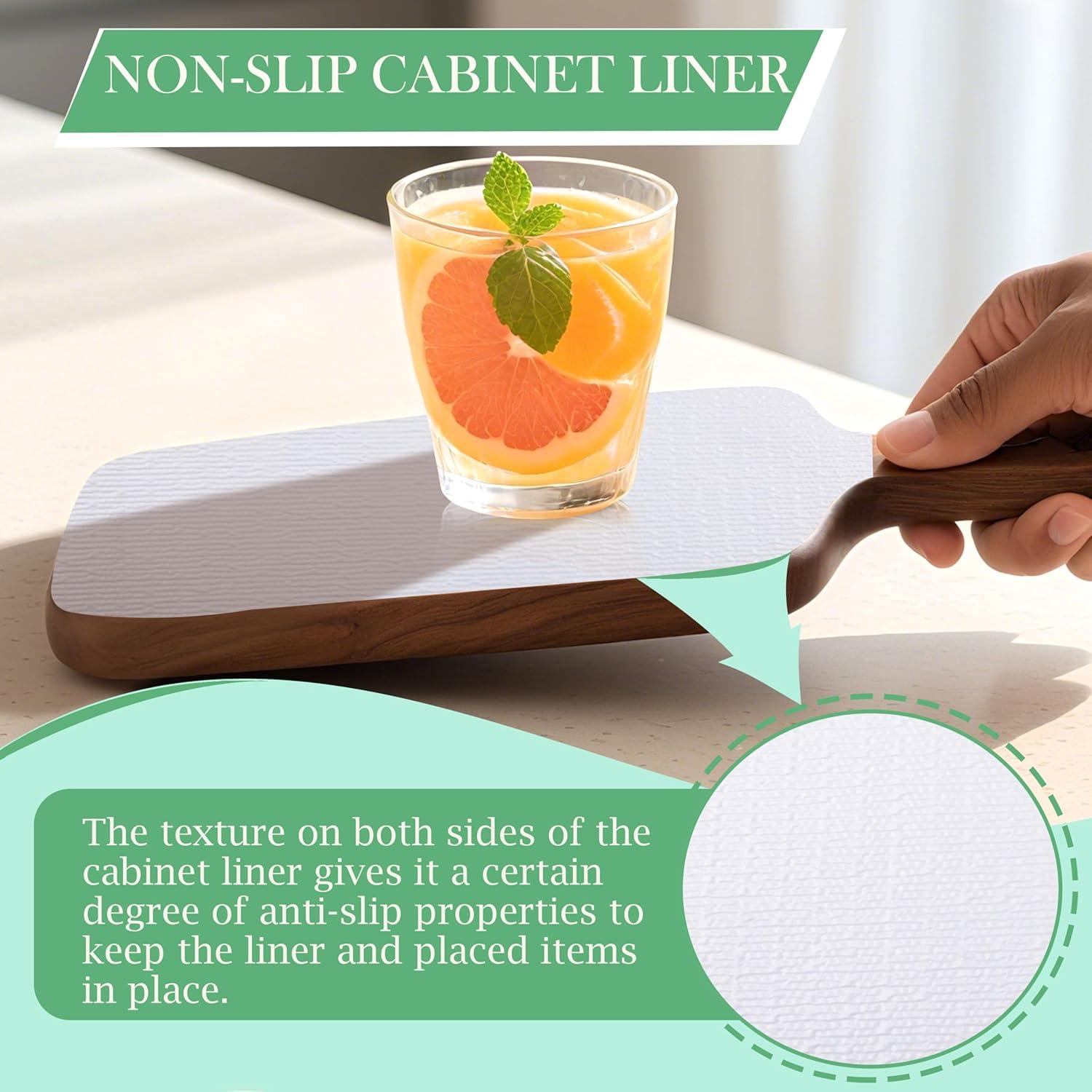 Forro de Estante Antideslizante GMJYAN 38x610 cm Blanco