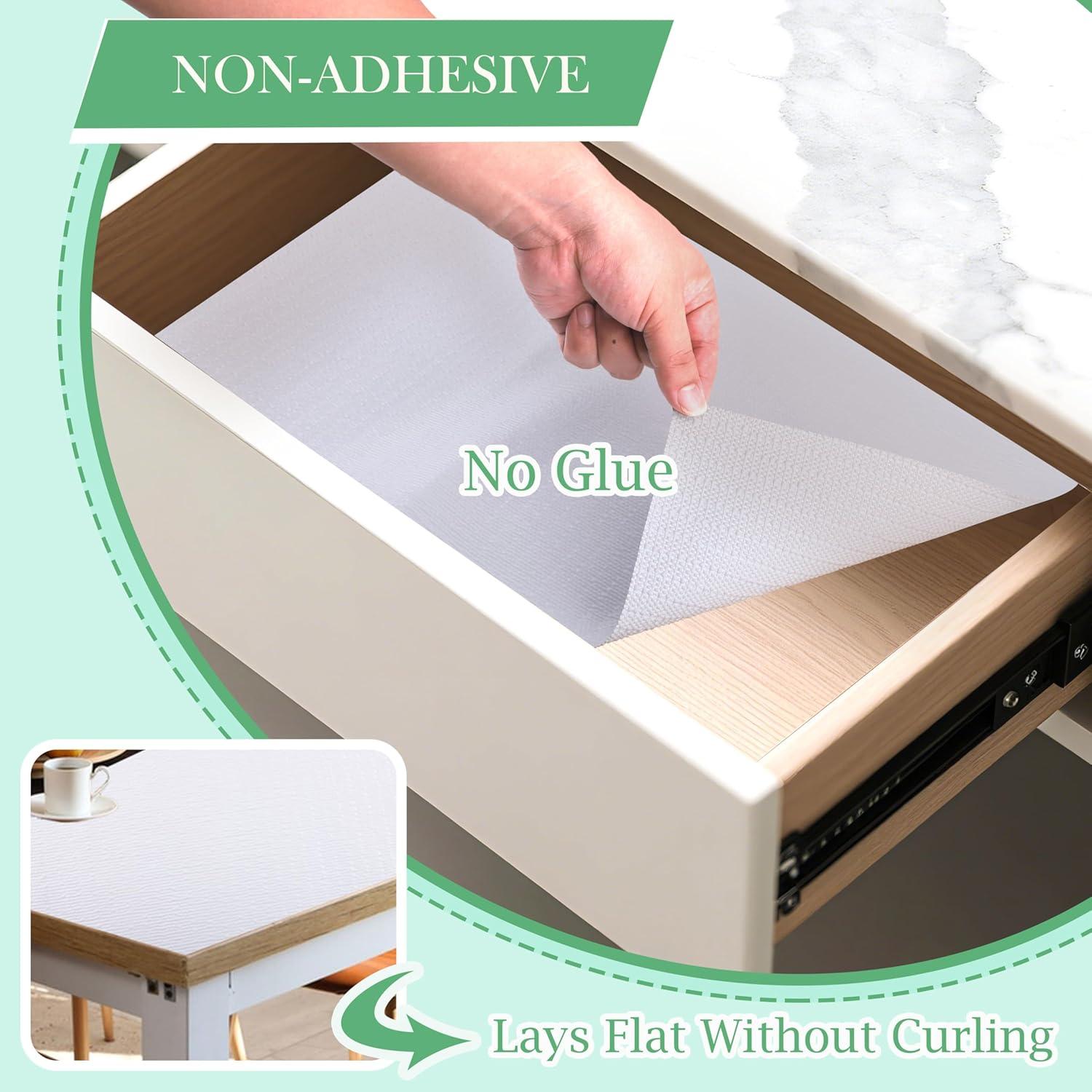 Forro de Estante Antideslizante GMJYAN 38x610 cm Blanco