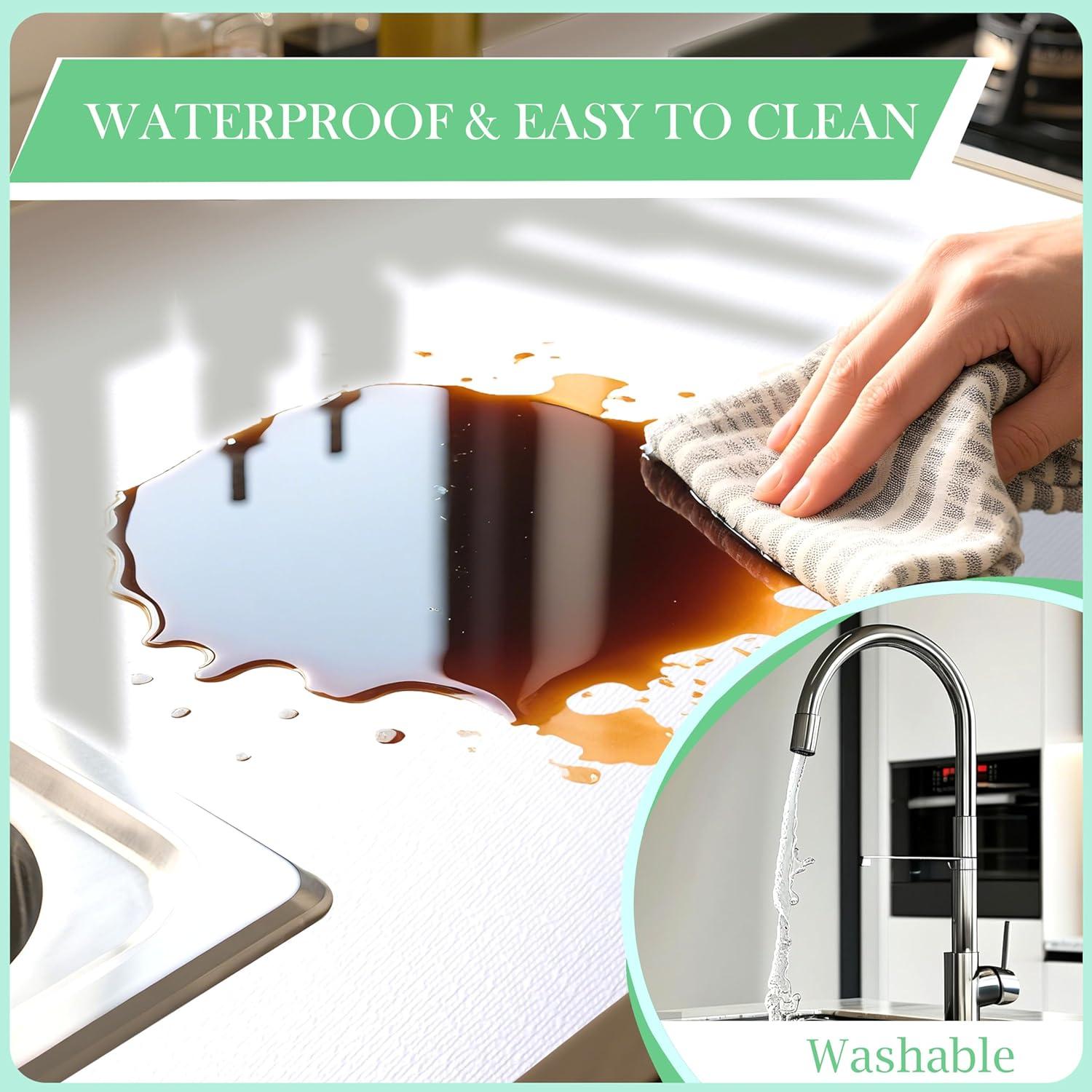 Forro de Estante Antideslizante GMJYAN 38x610 cm Blanco