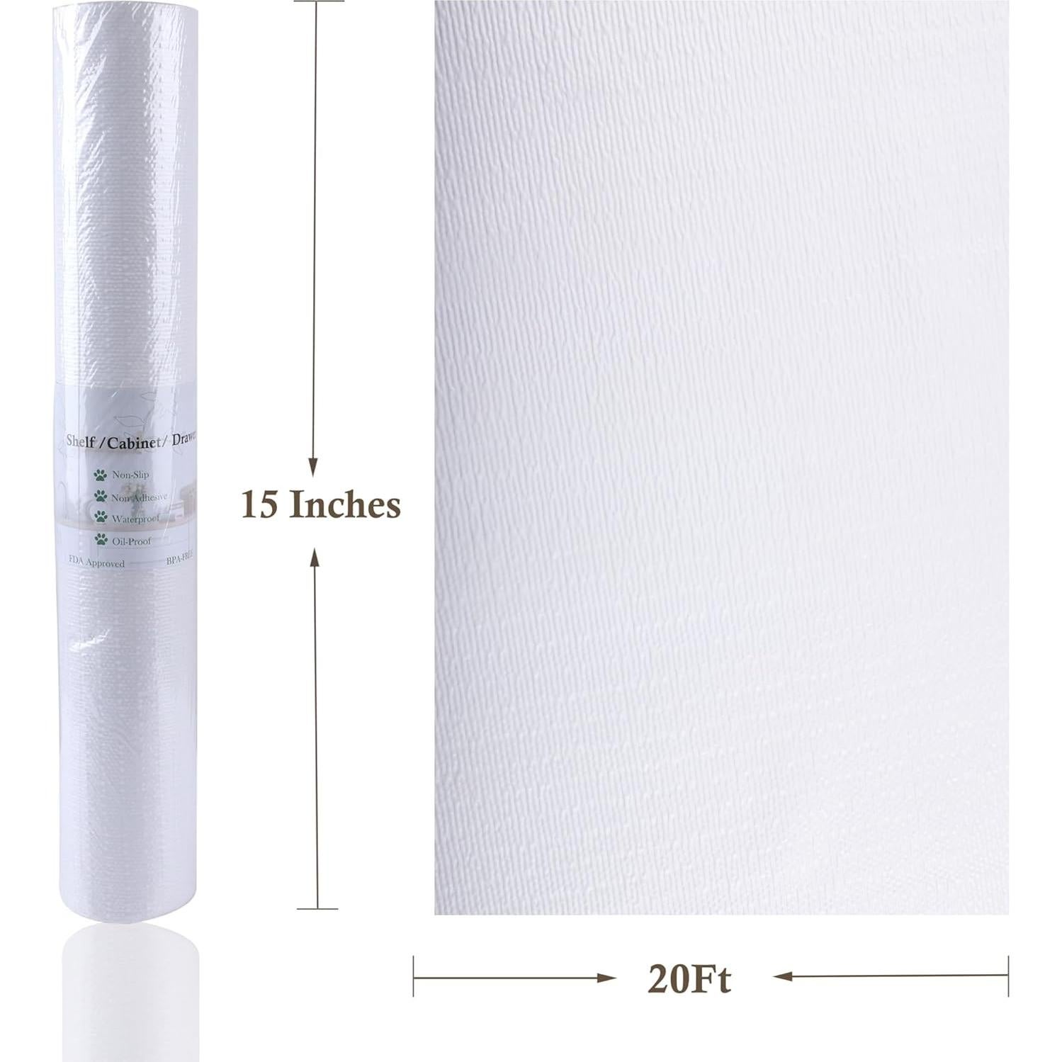 Forro de Estante Antideslizante GMJYAN 38x610 cm Blanco