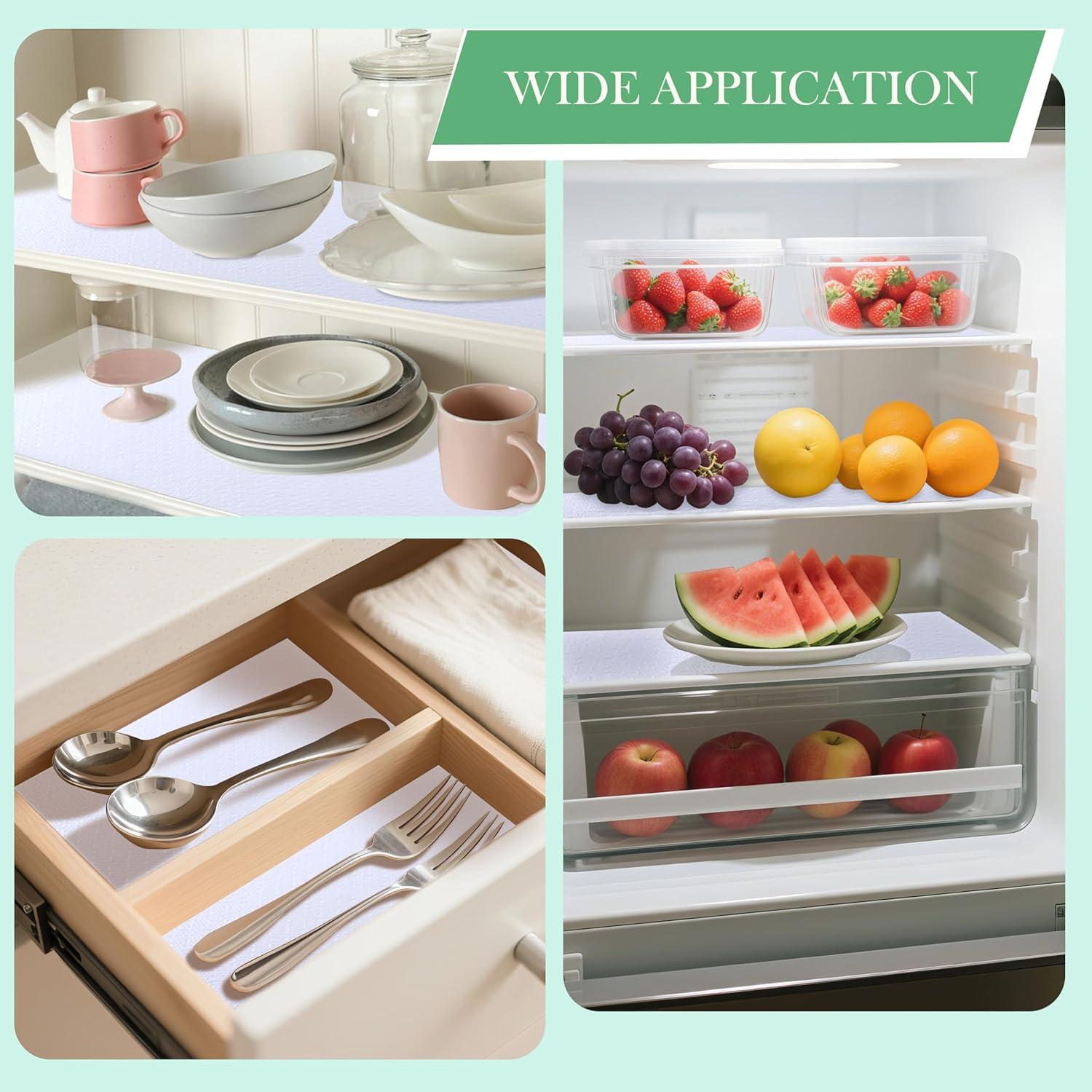 Forro de Estante Antideslizante GMJYAN 38x610 cm Blanco