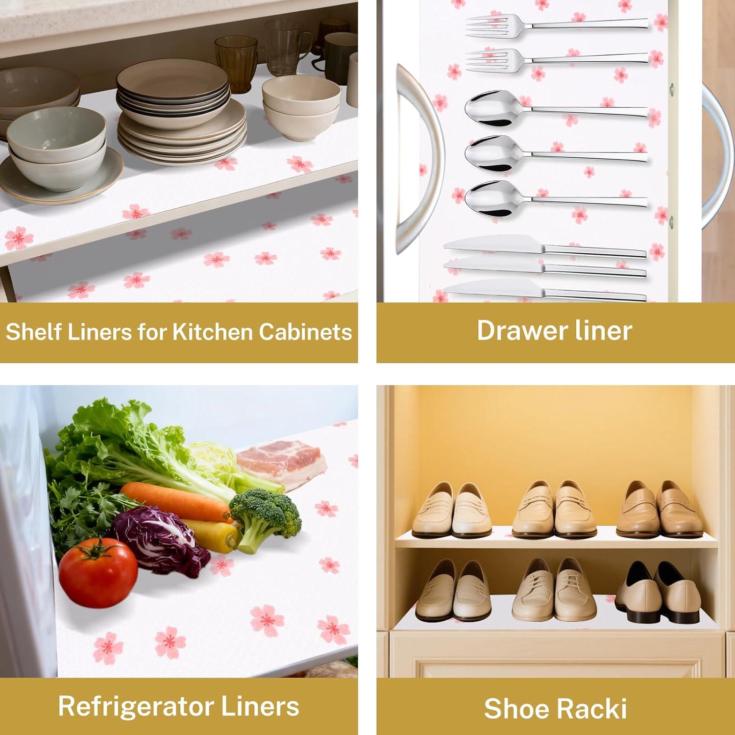 Forro de Estante Vinzton 30.48 cm x 609.6 cm Floral