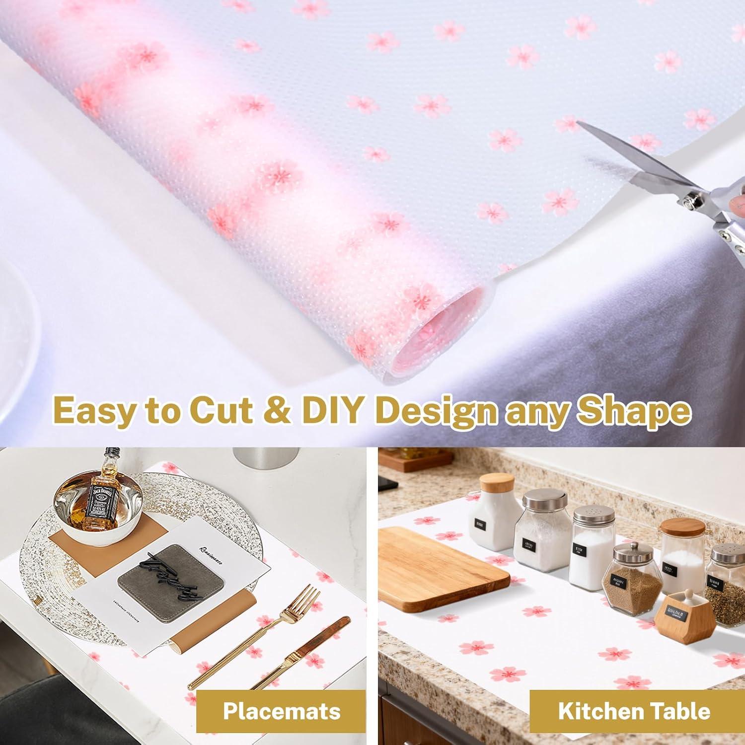 Forro de Estante Vinzton 30.48 cm x 609.6 cm Floral