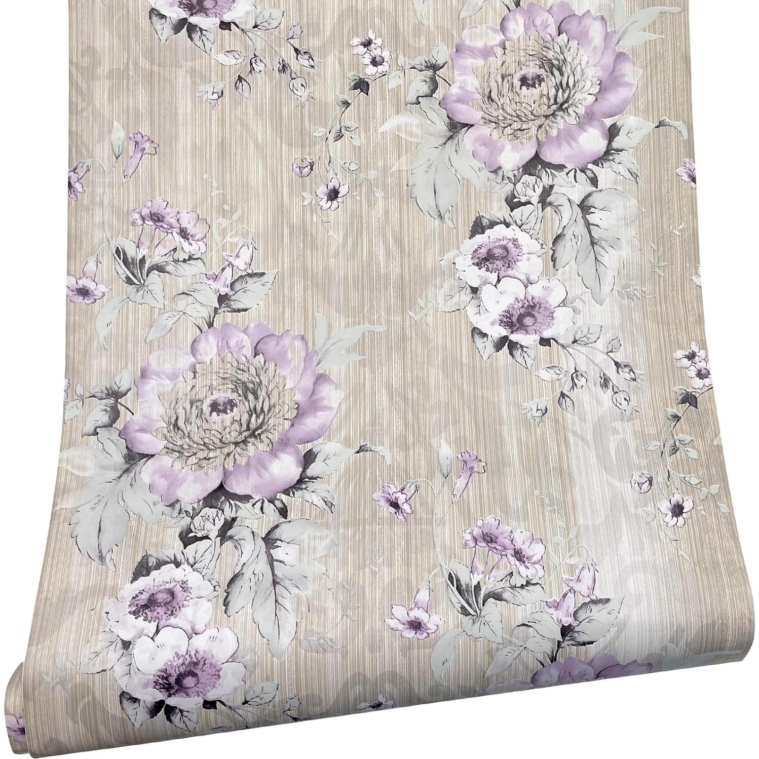 Forro Autoadhesivo Yifely Floral PVC 45cm x 3m Impermeable