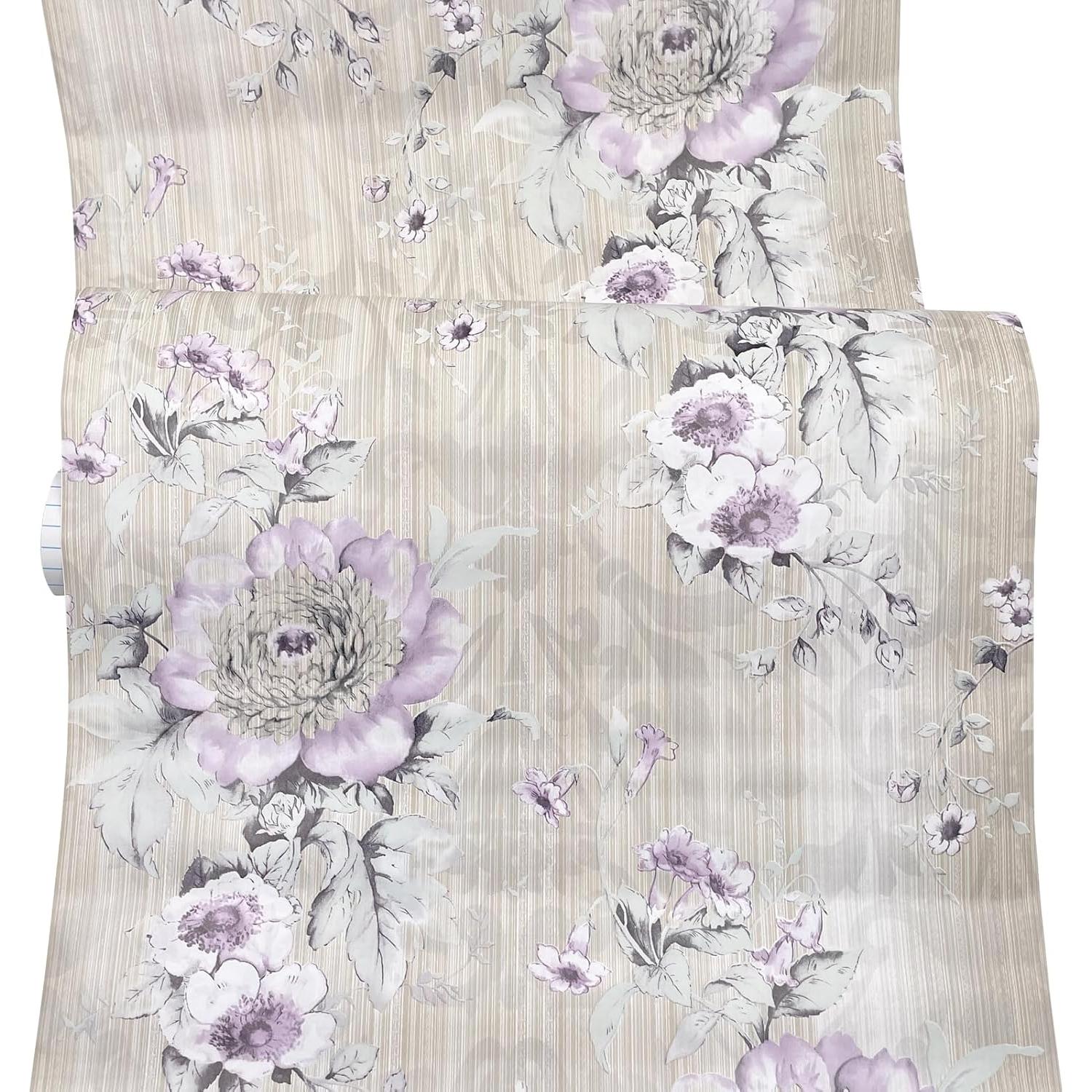 Forro Autoadhesivo Yifely Floral PVC 45cm x 3m Impermeable