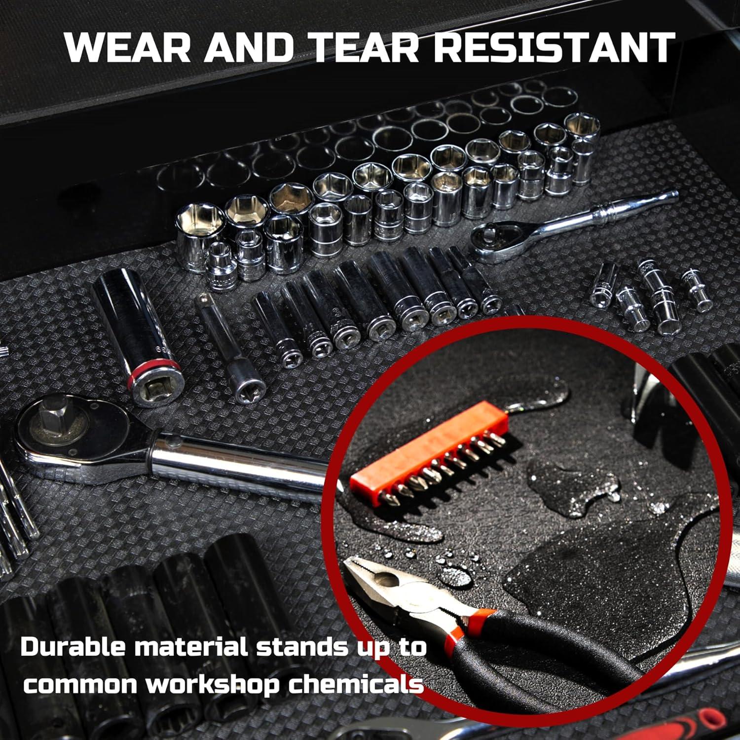 Forro de Caja de Herramientas ONREVA 76 cm x 9 m Negro Antideslizante