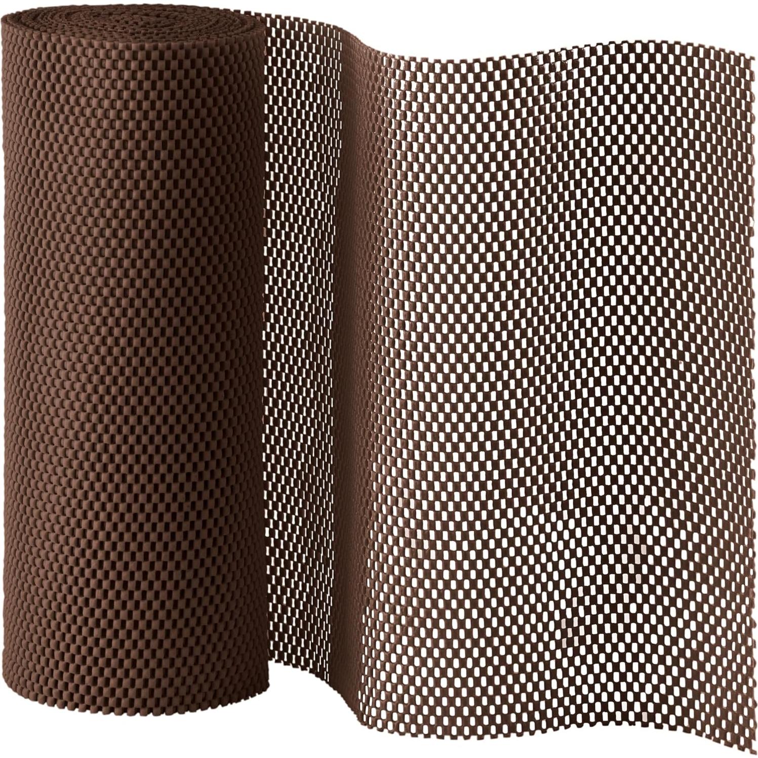 Forro de Estante Antideslizante SteadMax 30.48x609.6 cm PVC Marrón