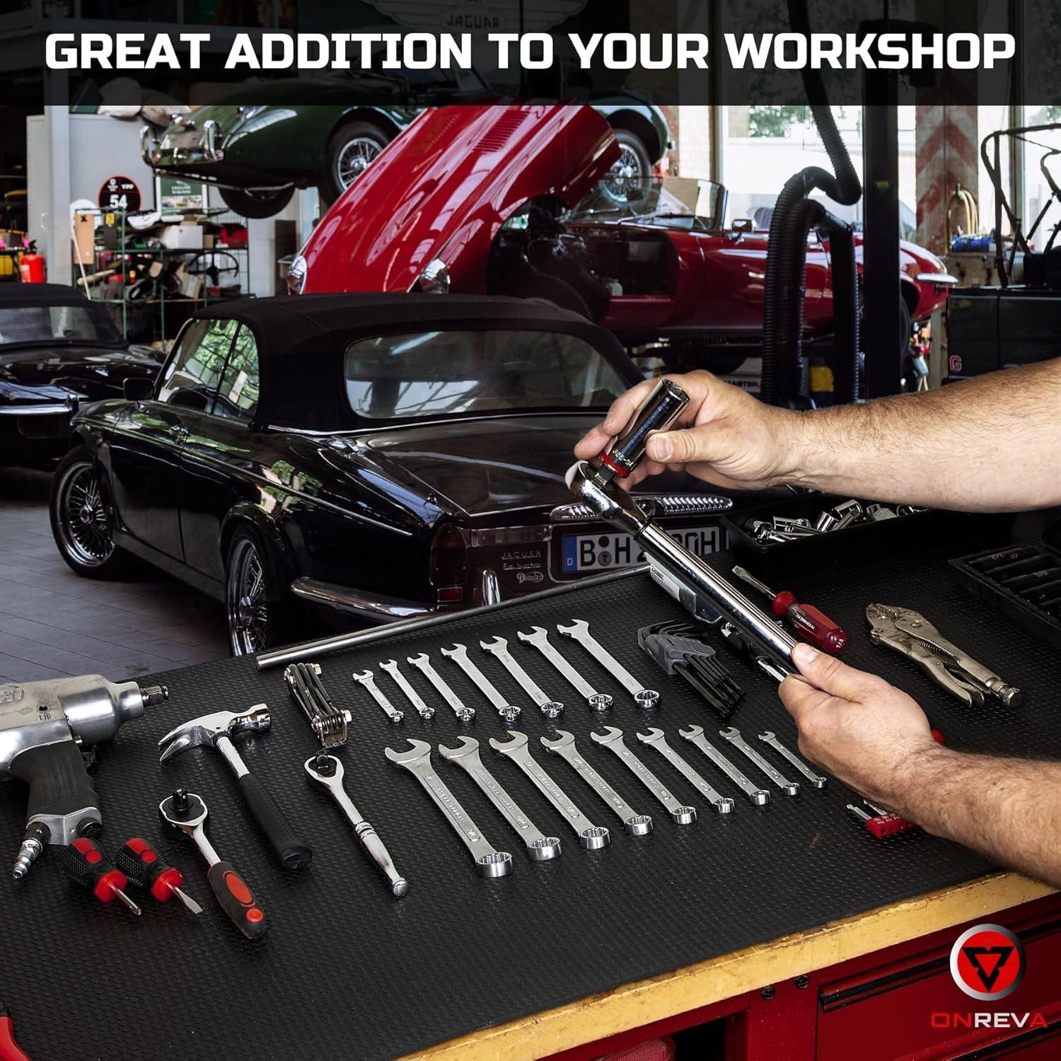 Forro de Caja de Herramientas ONREVA 61 cm x 3.66 m Negro Antideslizante