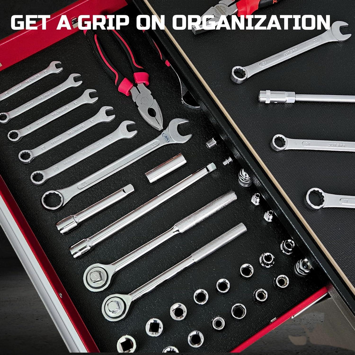 Forro de Caja de Herramientas ONREVA 61 cm x 3.66 m Negro Antideslizante