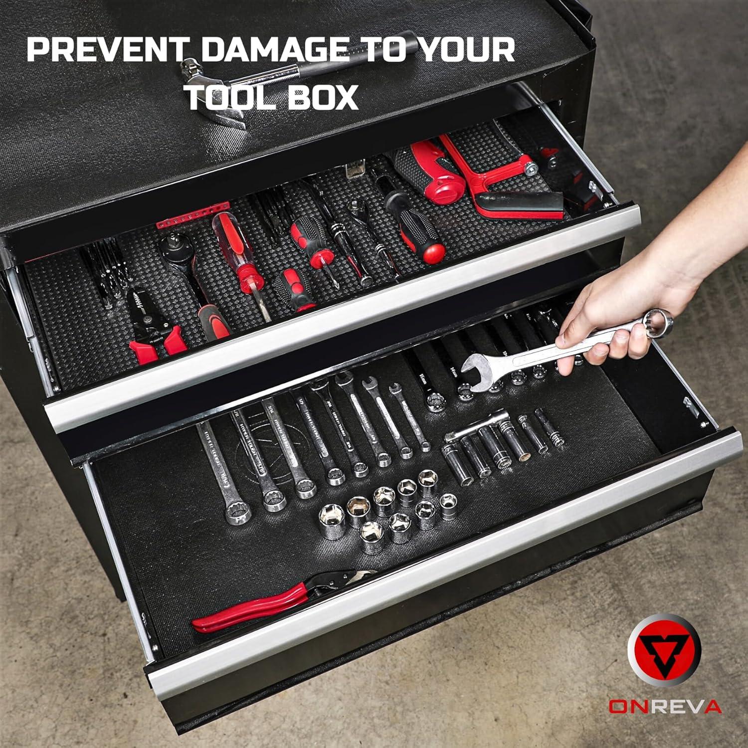 Forro de Caja de Herramientas ONREVA 61 cm x 3.66 m Negro Antideslizante