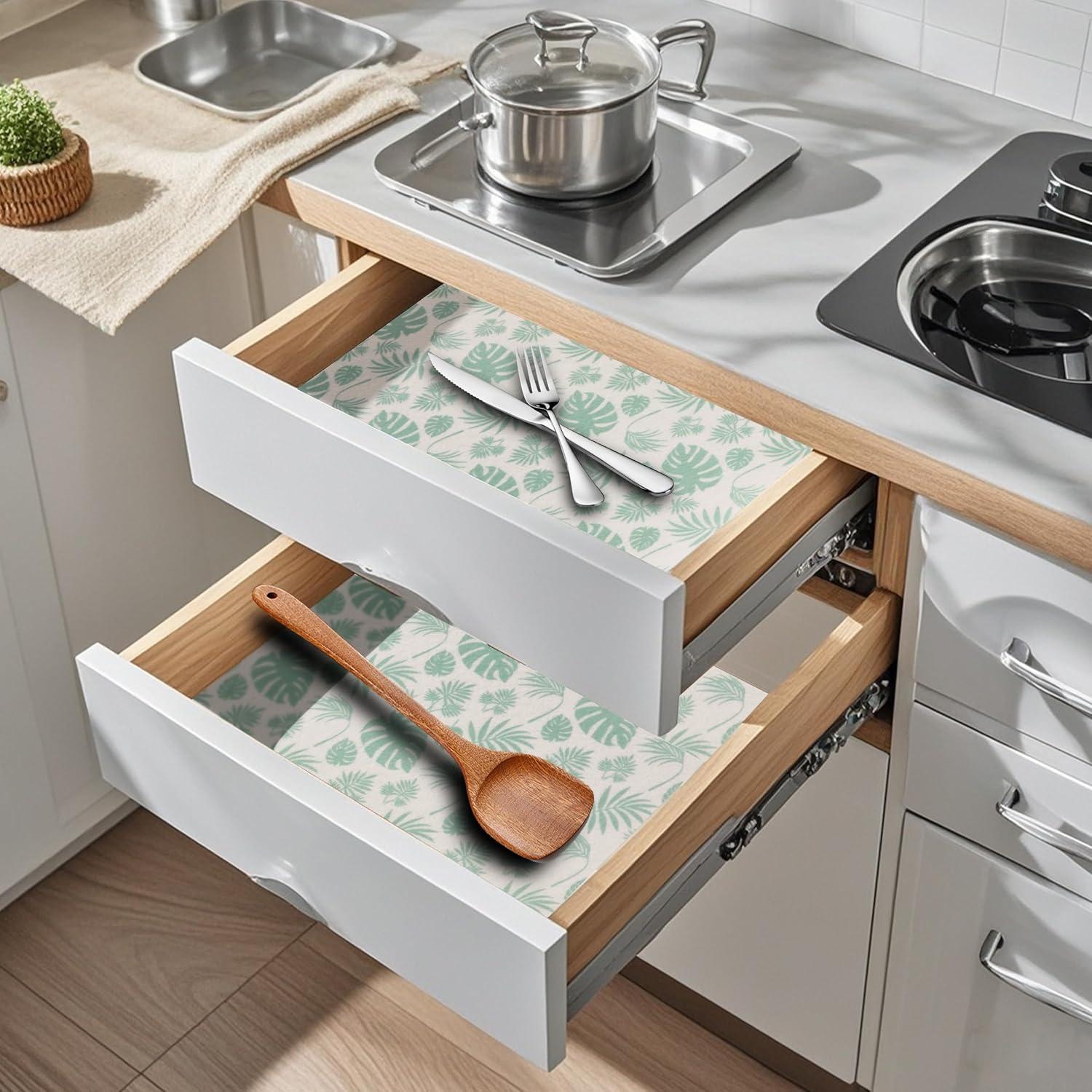 Paquete de 5 forros antideslizantes Ouvlaiz para refrigerador 30x60 cm