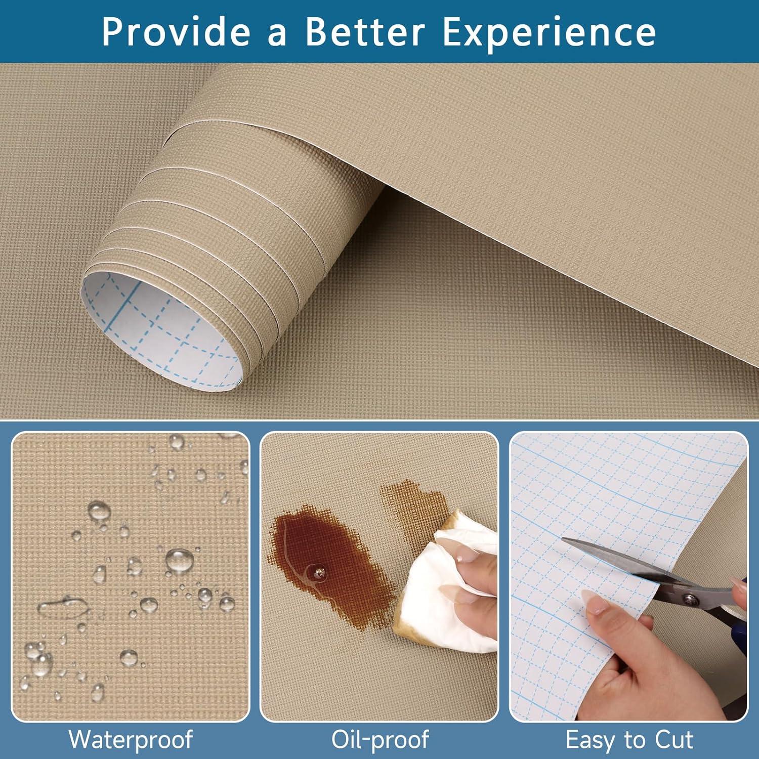 Forro de Estante Autoadhesivo HooTown Caqui 30x300 cm Impermeable