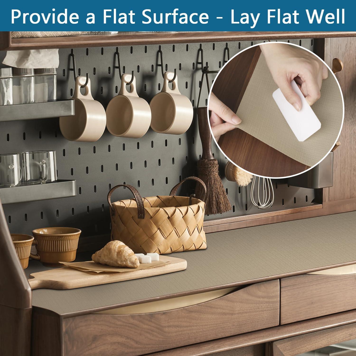 Forro de Estante Autoadhesivo HooTown Caqui 30x300 cm Impermeable