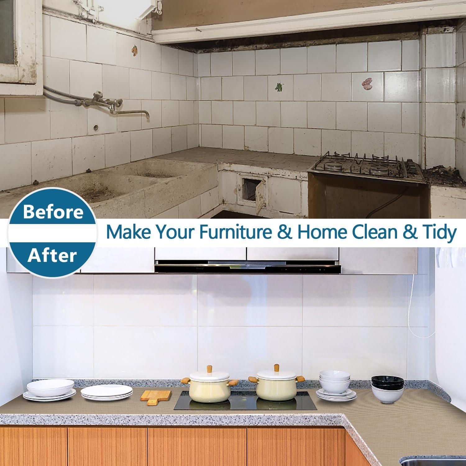 Forro de Estante Autoadhesivo HooTown Caqui 30x300 cm Impermeable