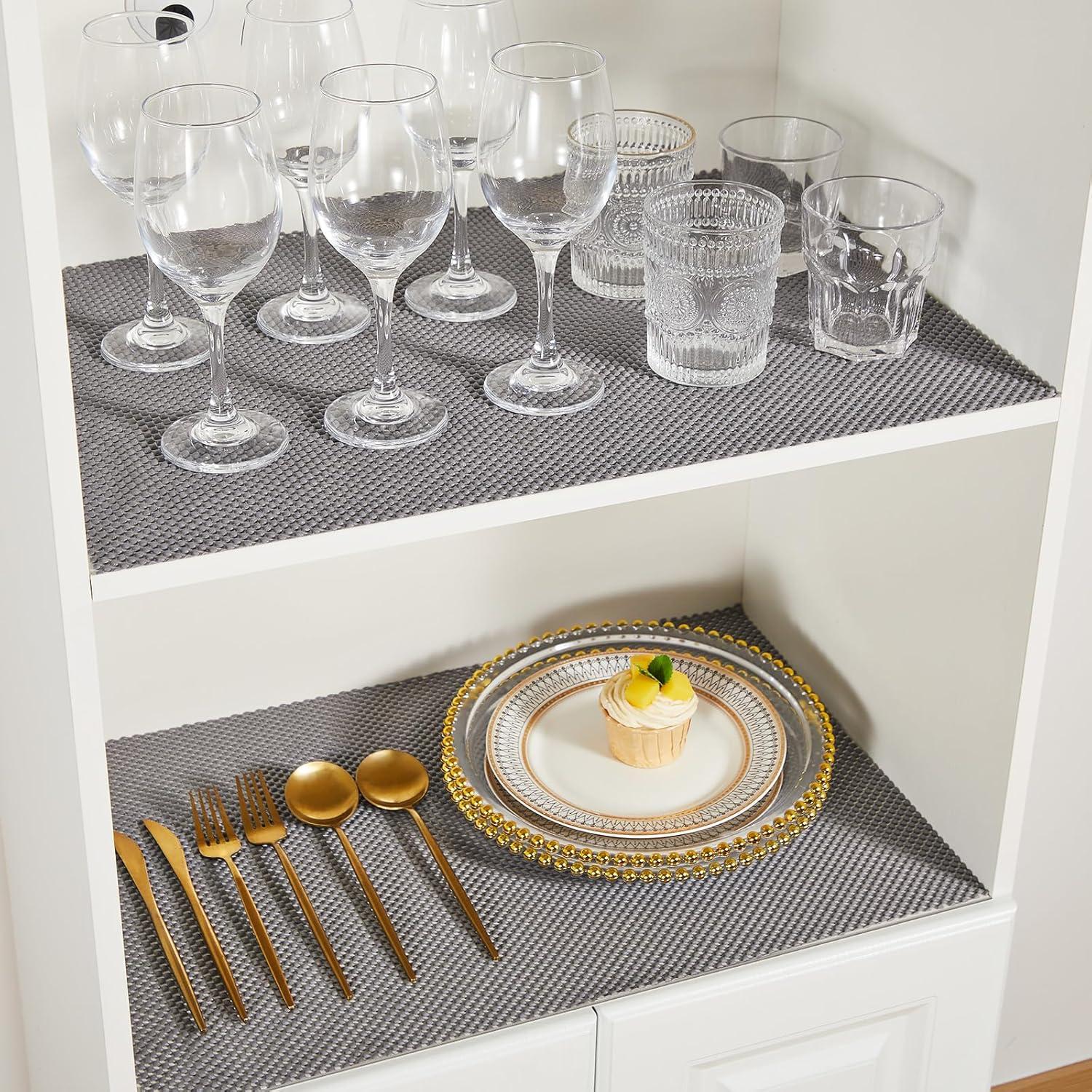 Forro de Estante Antideslizante ALIUNI Gris 30.48x304.8 cm