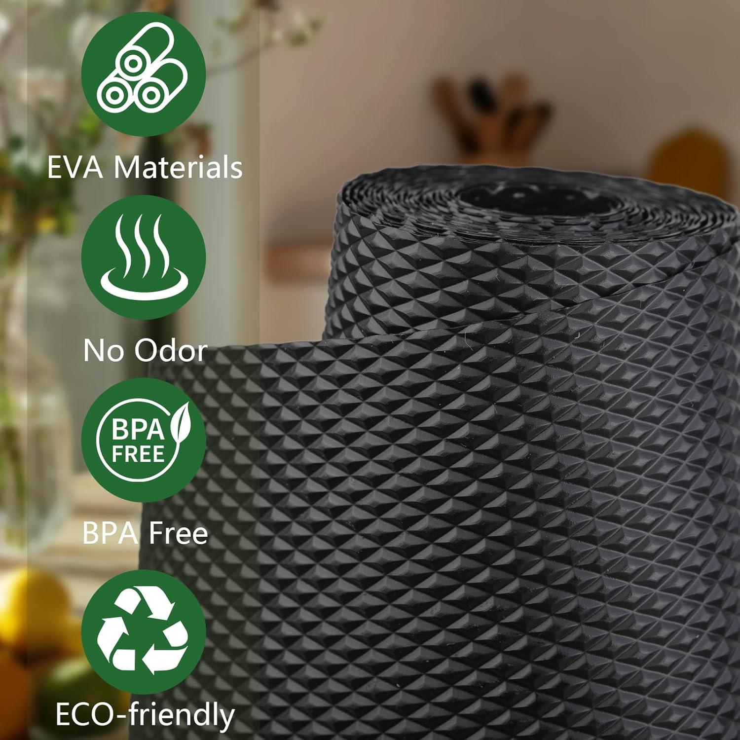 Forro de Estante Antideslizante Hoplaep 91.5 cm x 3.05 m Negro