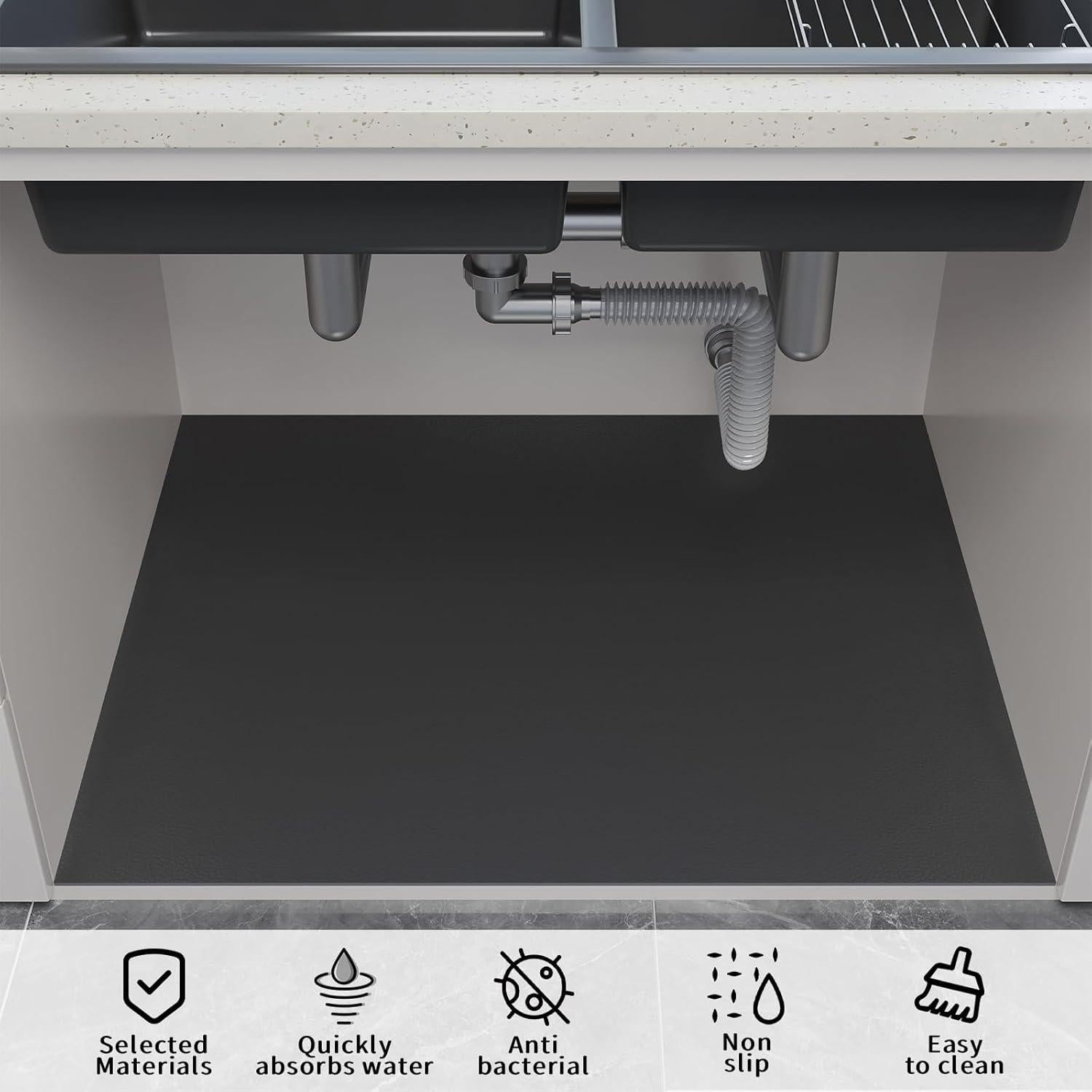 Alfombrilla Antideslizante BANEBOR 79x51 cm Gris Absorbente