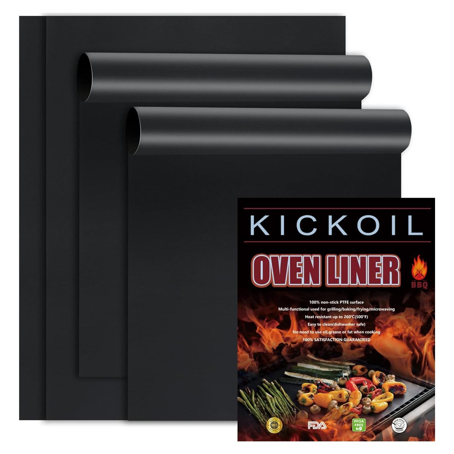 Forros de Horno KICKOIL 4 Piezas 40.6x50.8 cm Reutilizables