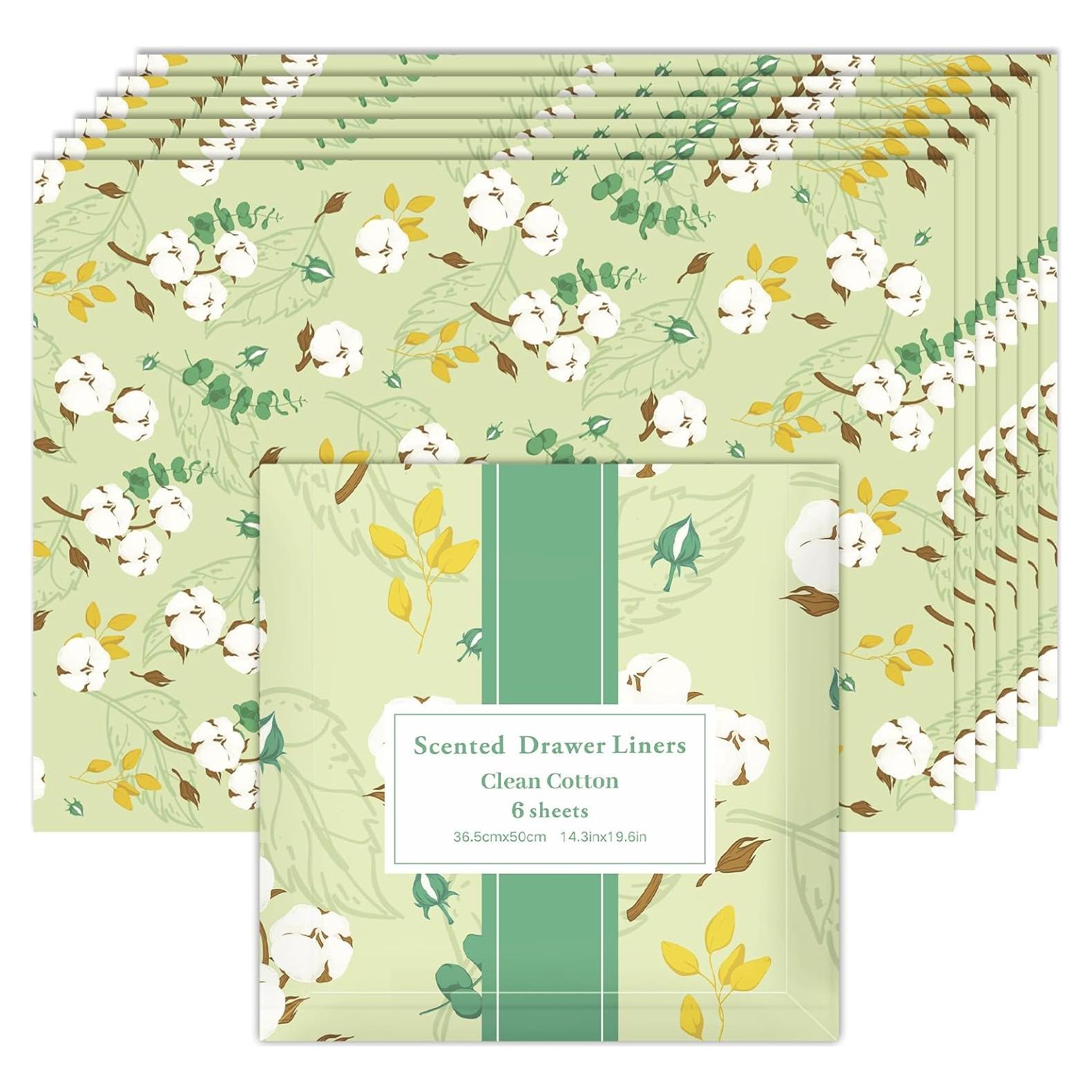 Forros de Cajón Aromatizados SCENTORINI Algodón Limpio - 6 Hojas